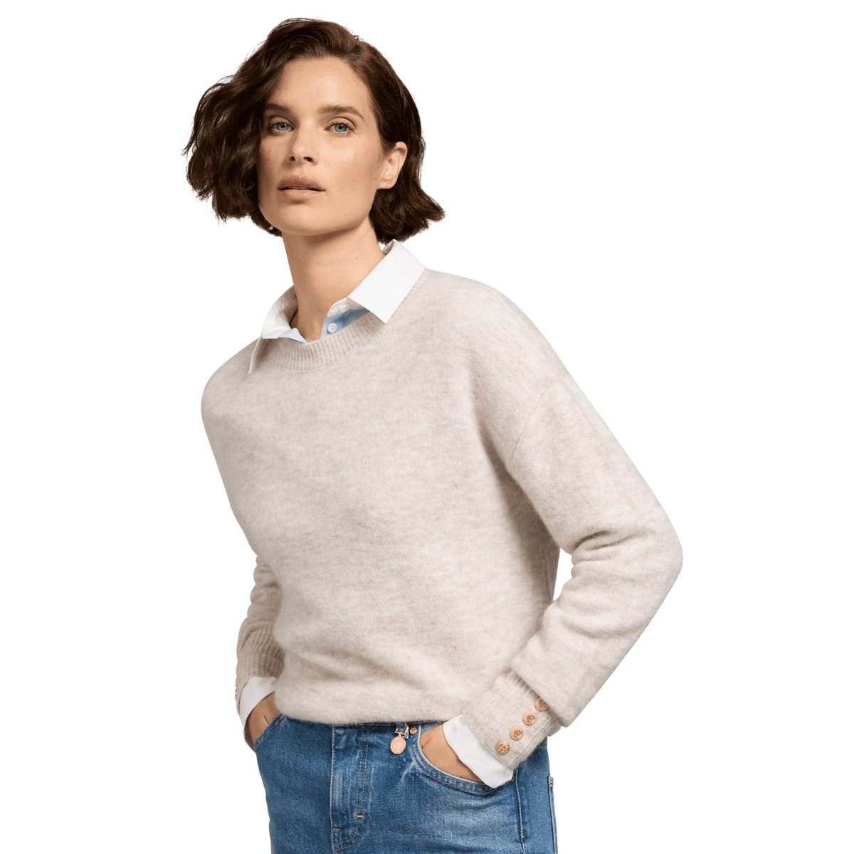Womens Holland Cooper Barley Tori Crew Neck Knit