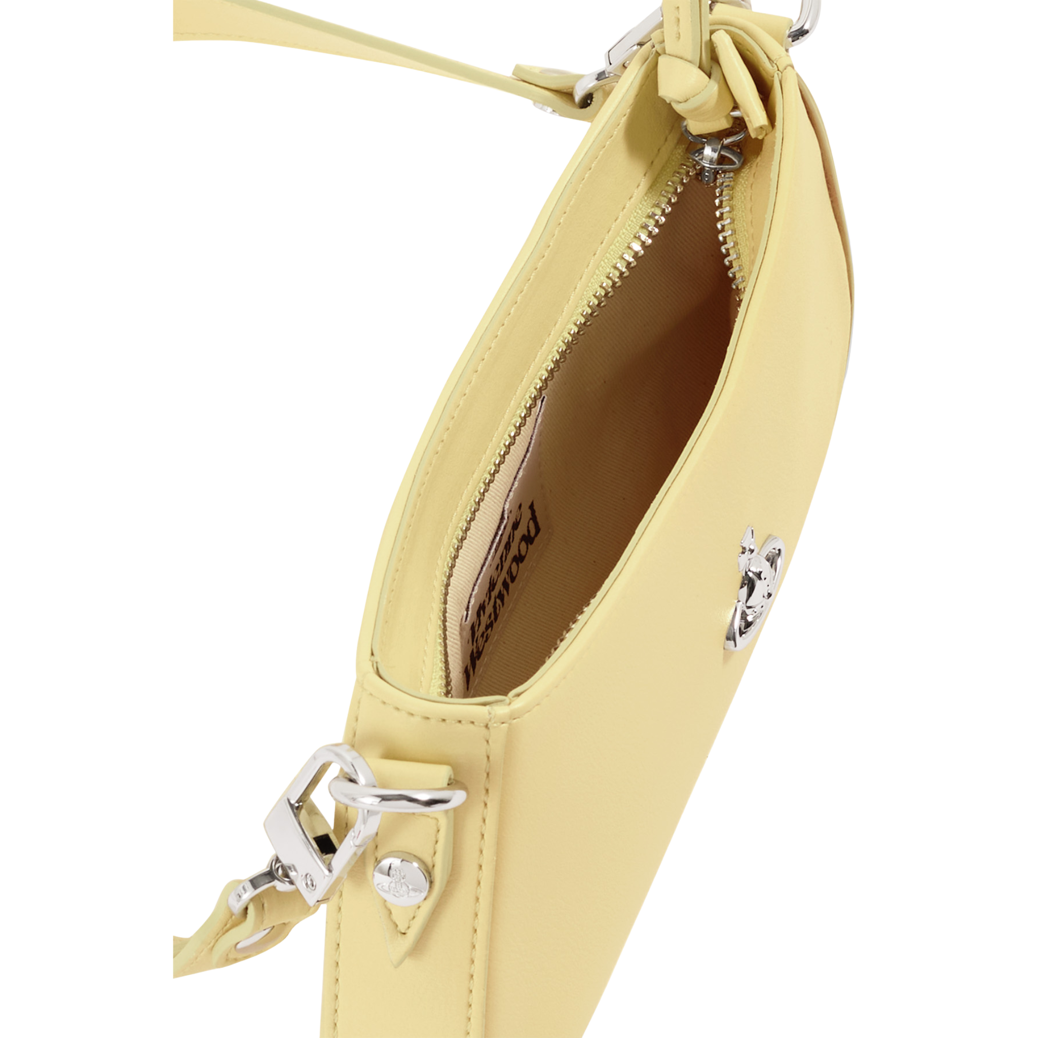 Womens Vivienne Westwood Pastel Yellow Smooth Tasha Shoulder Bag