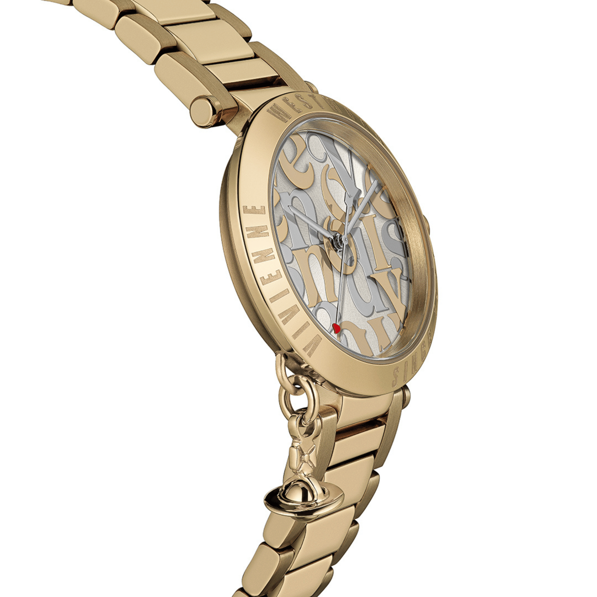 Womens	Vivienne Westwood Gold Orb Logomania Bracelet Watch