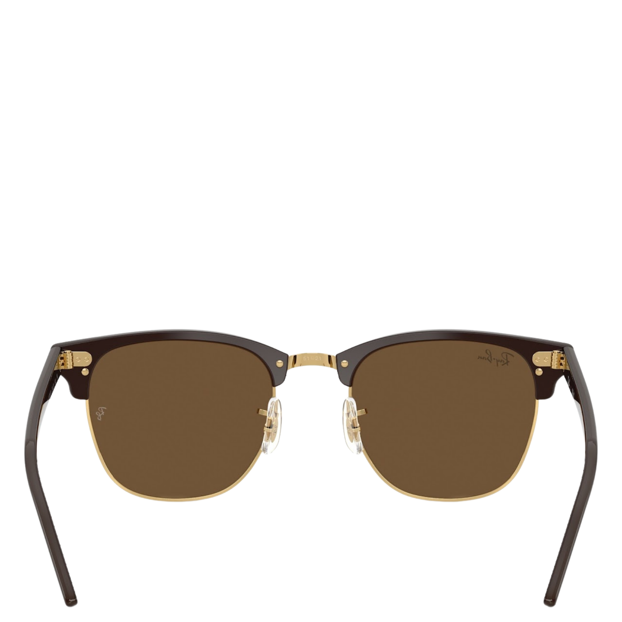 Unisex Ray-Ban 687853 Brown on Gold RB3016 Clubmaster Sunglasses