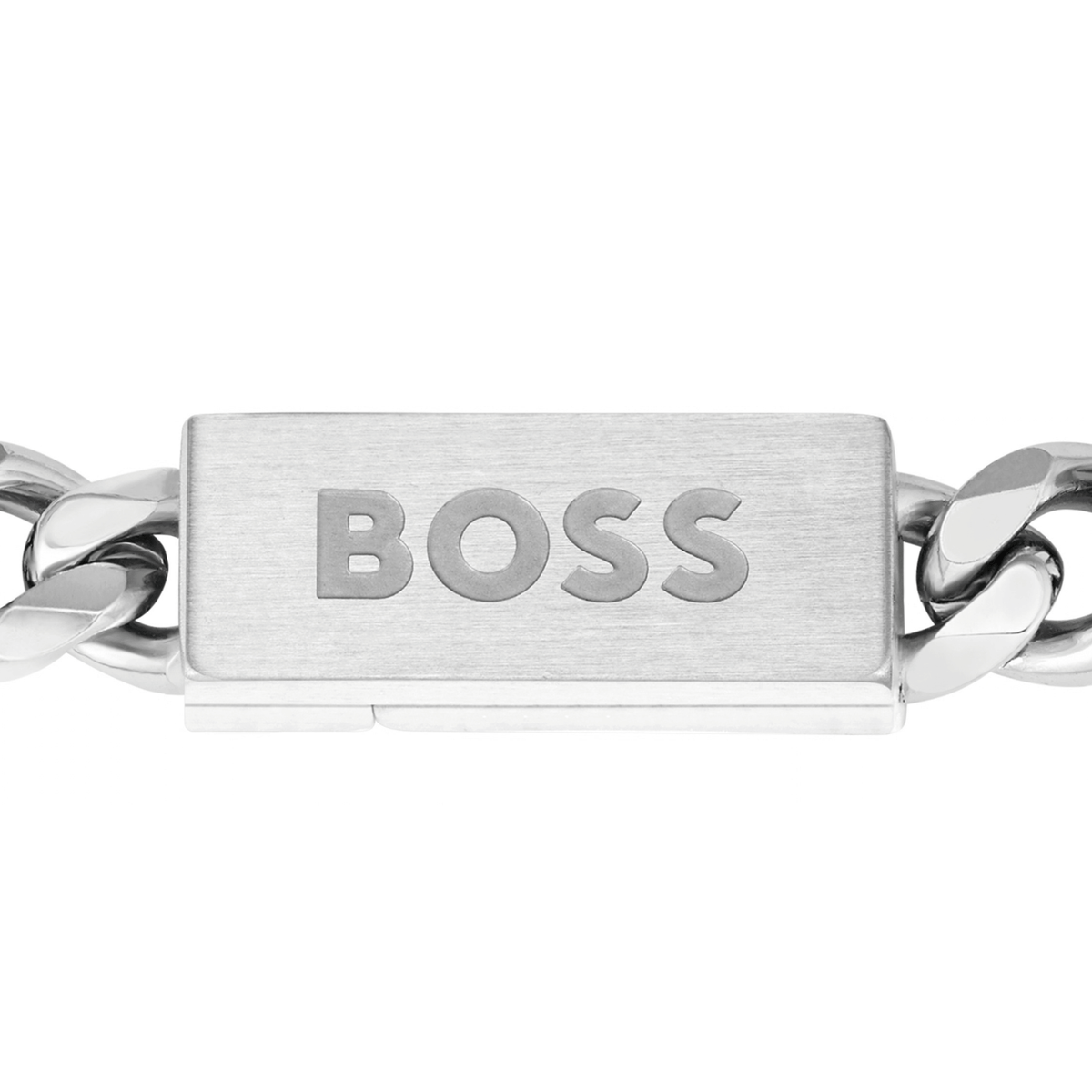 Mens BOSS Silver Chain Necklace & Bracelet Gift Set