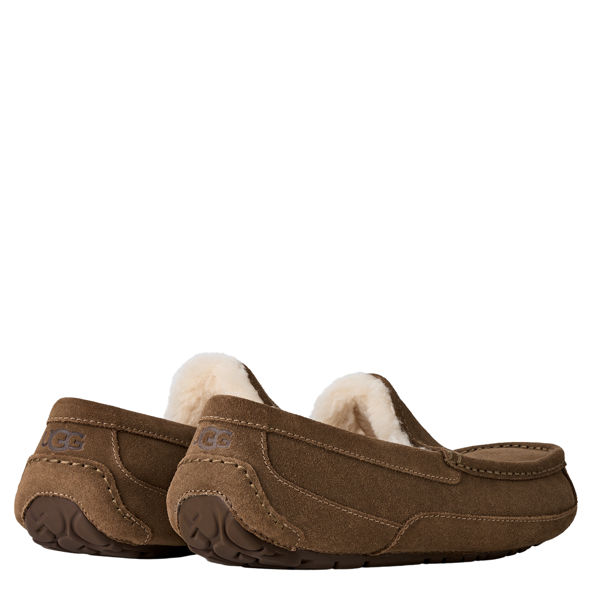 Mens UGG Light Bronze Ascot Slippers