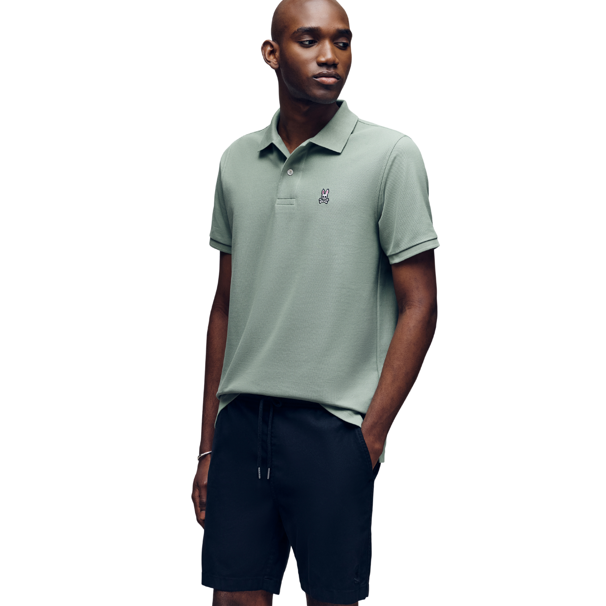 Mens Psycho Bunny Iceberg Green Classic Pique S/s Polo