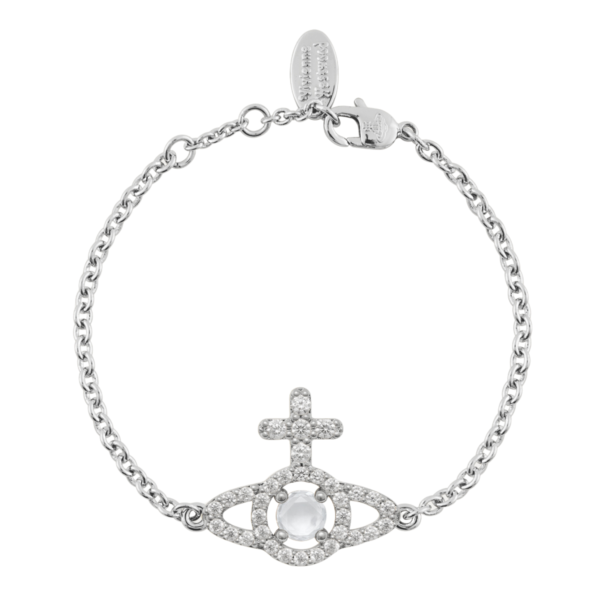Vivienne Westwood Platinum/White CZ Olympia Bracelet