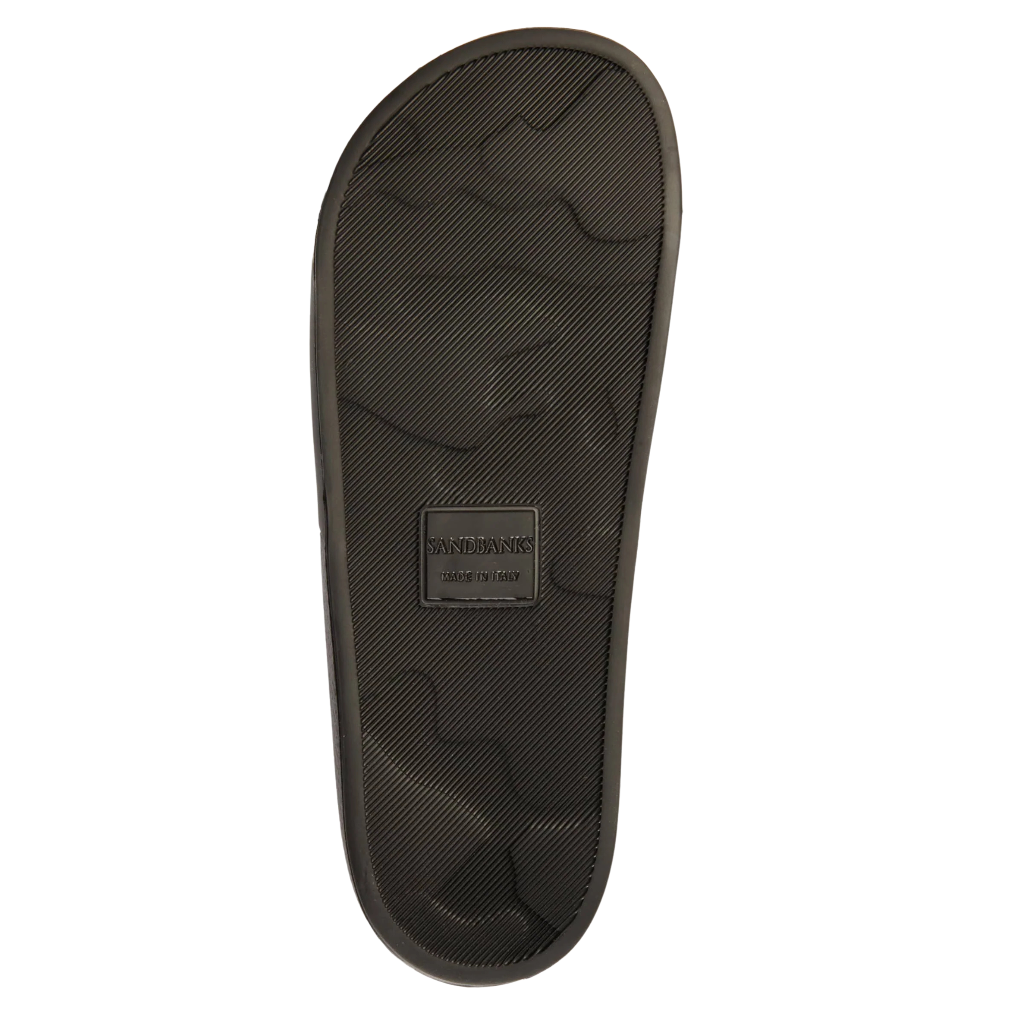Mens Sandbanks Black Badge Logo Slides