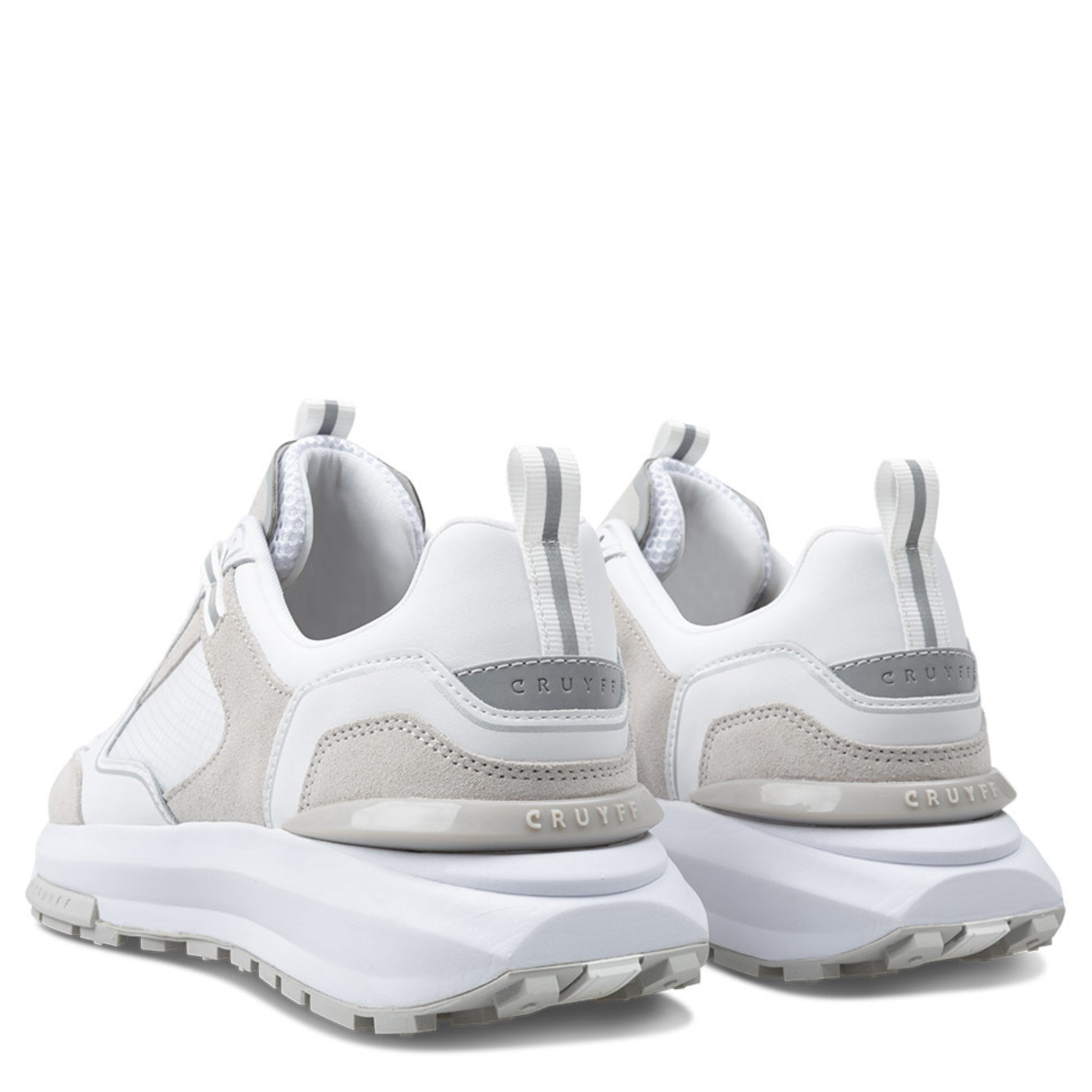 Mens Cruyff White/Grey Rayado Trainers
