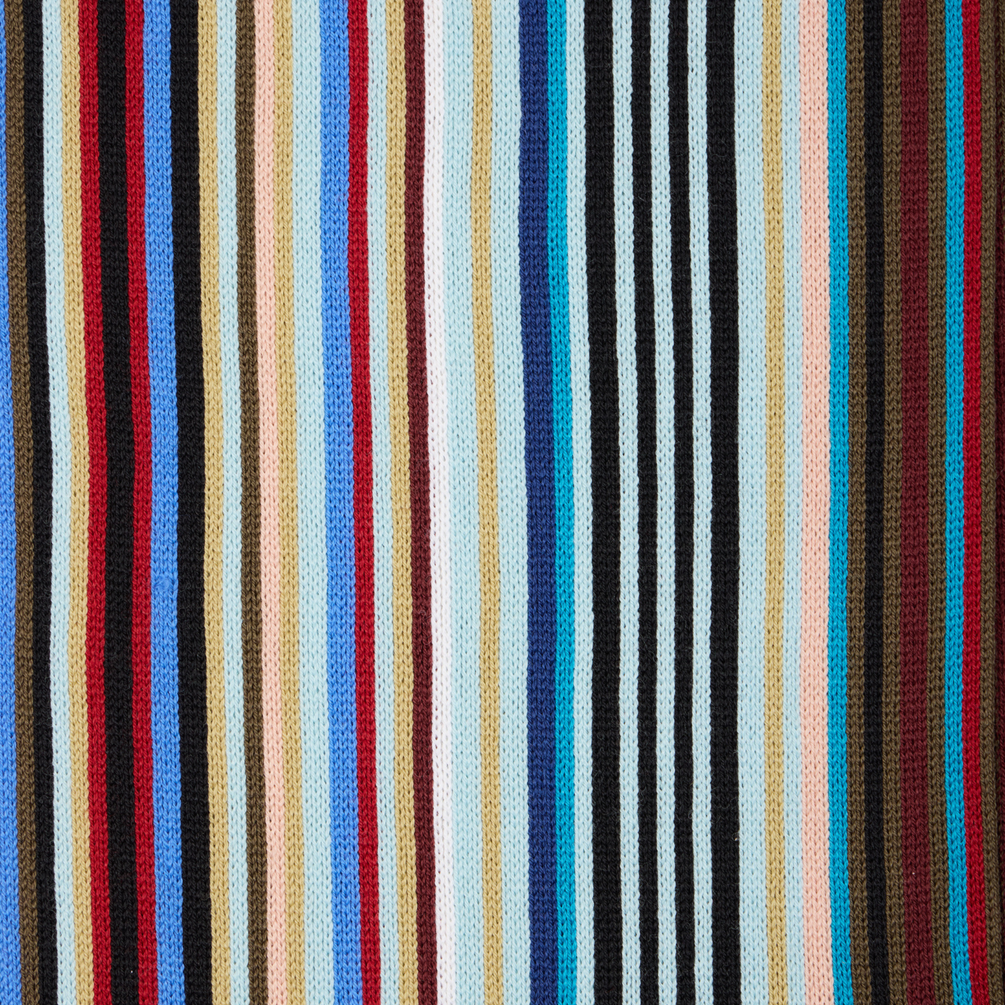 Mens Paul Smith Light Blue Multi Iver Stripe Scarf