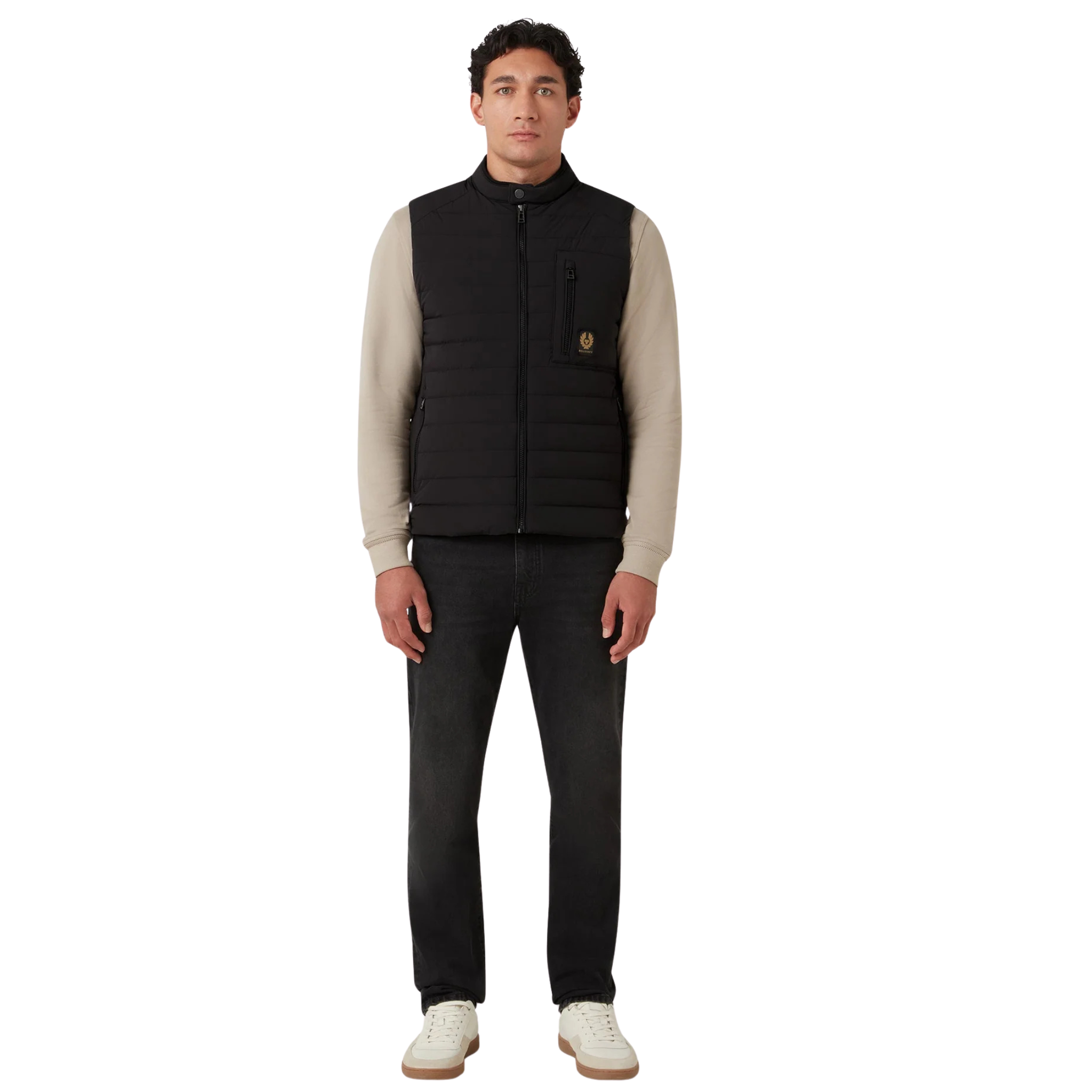 Mens Belstaff Black Chassis Gilet