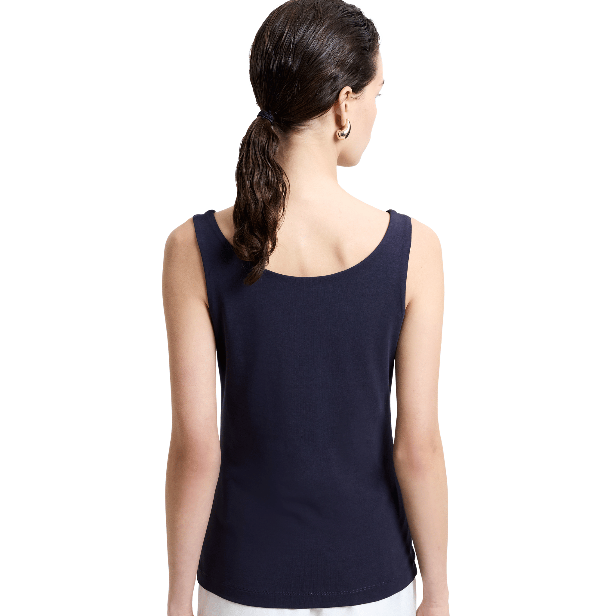 Womens French Connection Utility Blue Stretch Tank Top