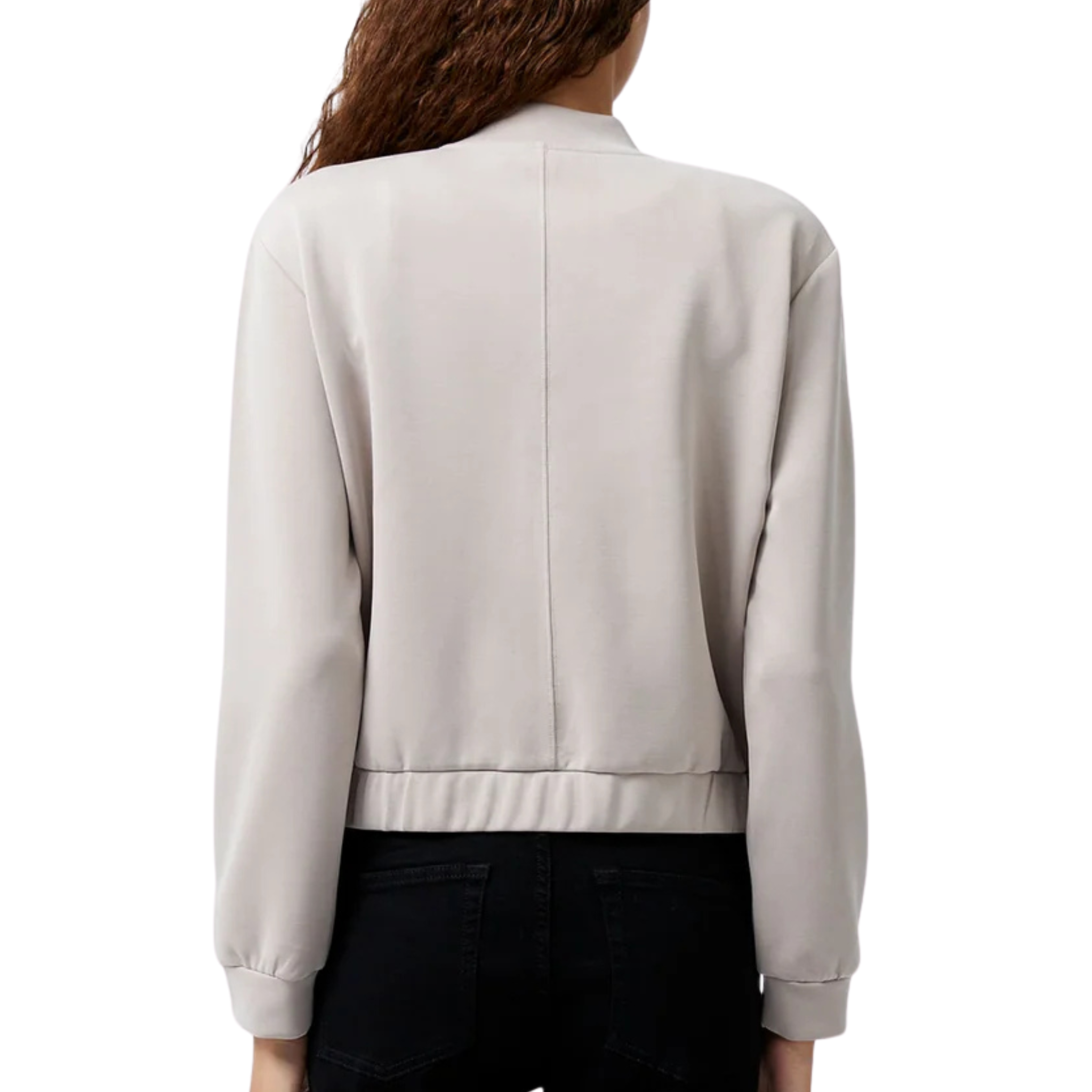 Womens French Connection Washed Macchiato Wren Zip Bomber Jacket