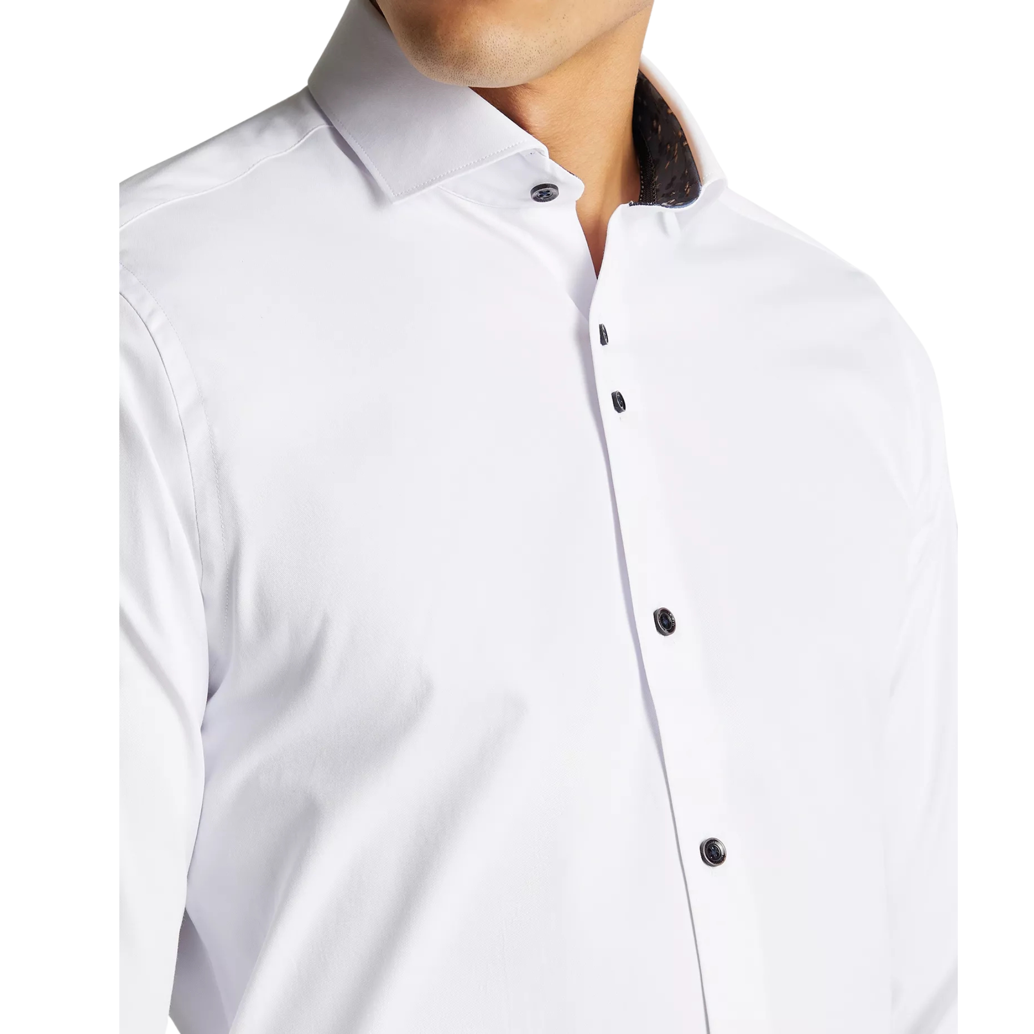 Mens Remus Uomo White Tapered Fit L/s Shirt