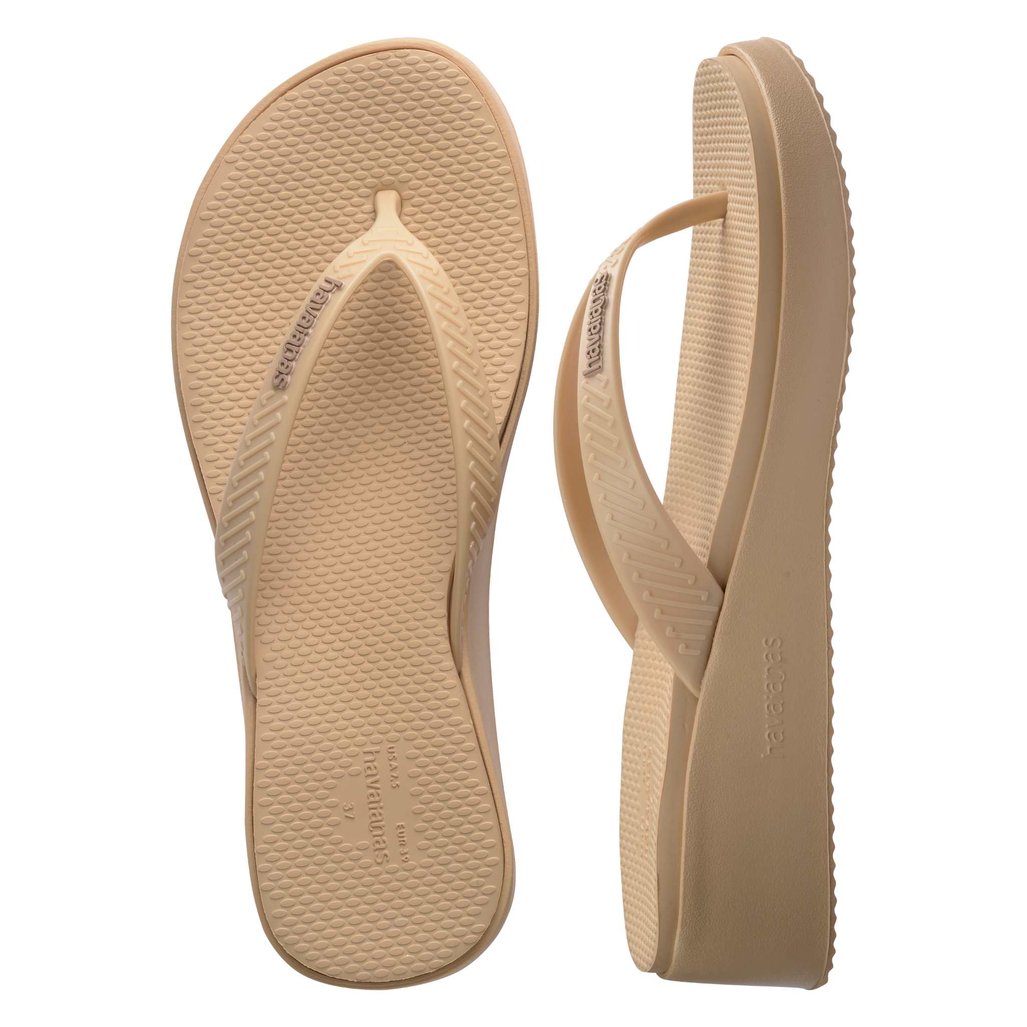 Womens Havaianas Golden High Platform Flip Flops