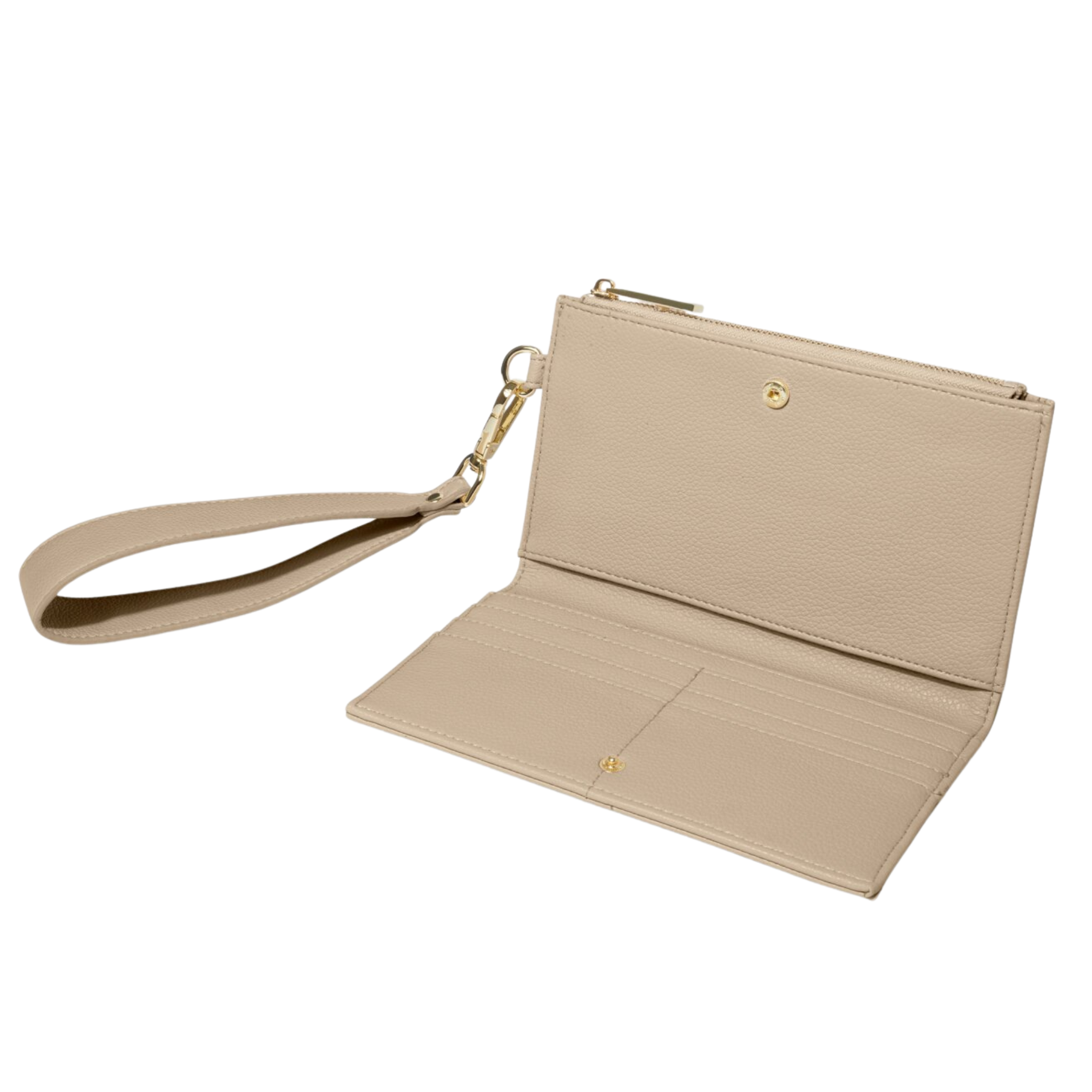 Womens Katie Loxton Light Taupe Zana Wristlet Purse