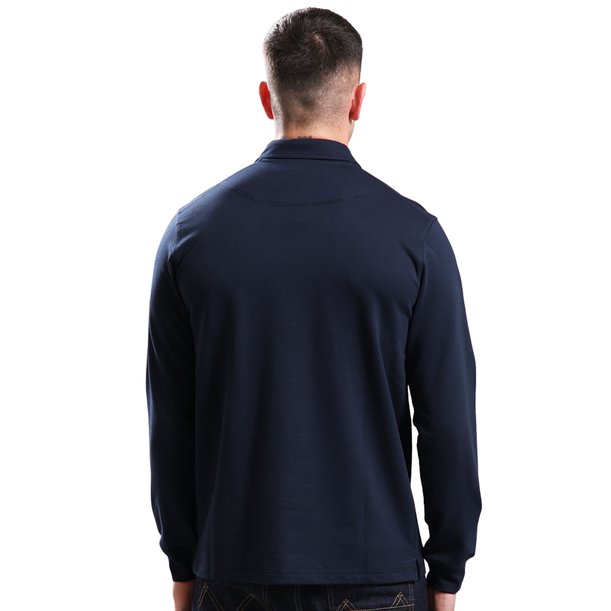 Mens Marshall Artist Navy Stratton L/s Polo Shirt