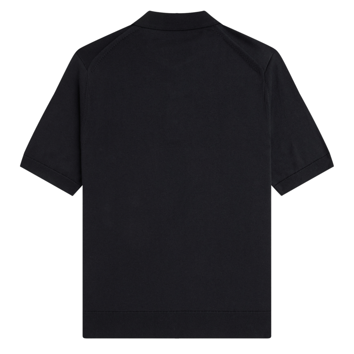 Mens Fred Perry Navy Cotton Knitted S/s Polo