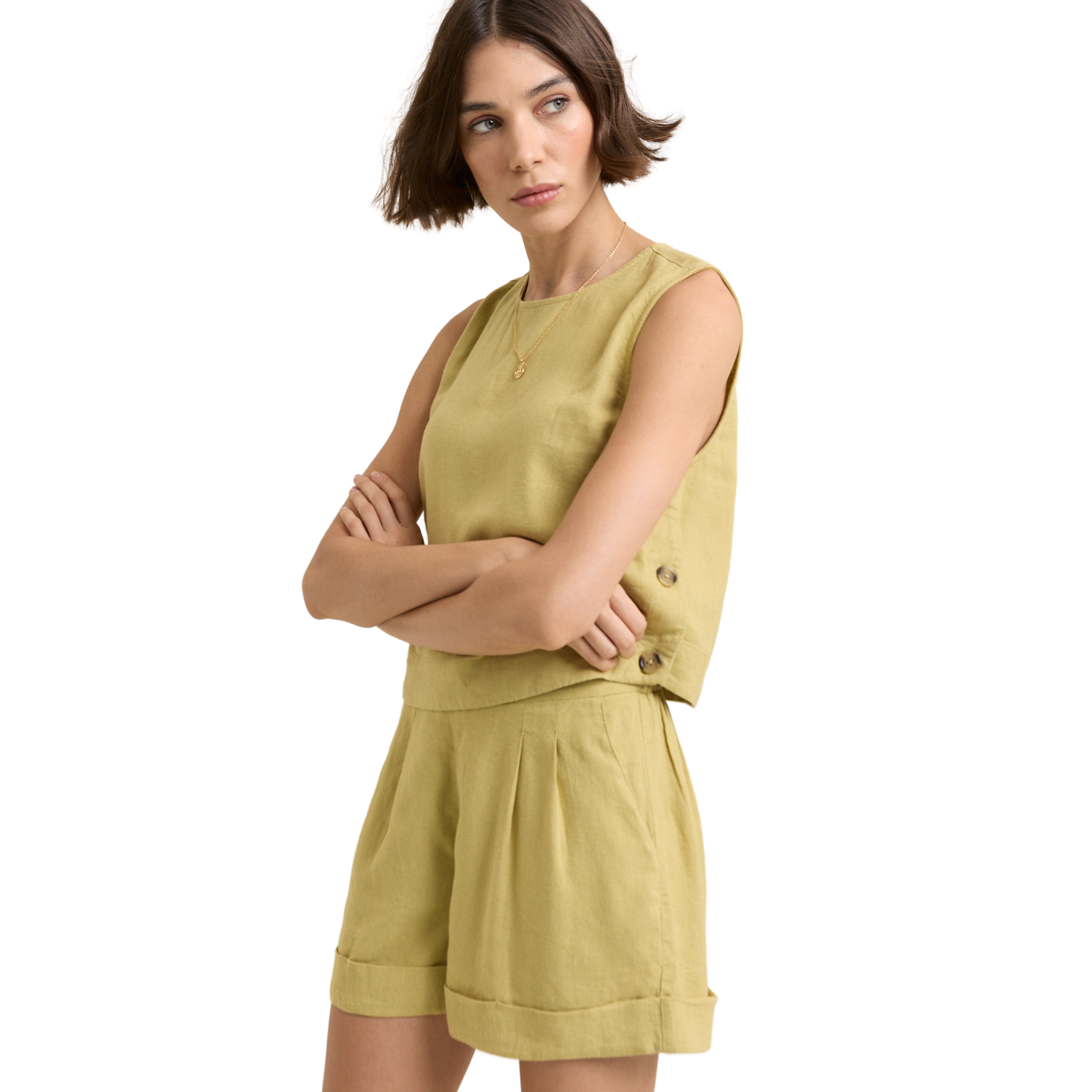 Womens Nobody's Child Green Torrent Turn Up Shorts