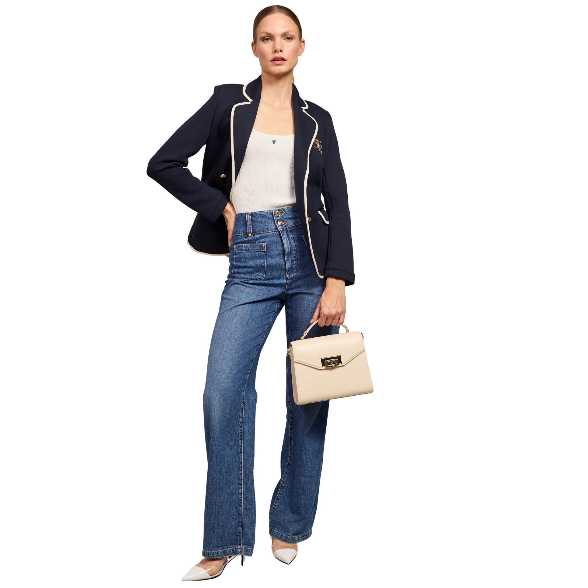 Womens Holland Cooper Denim Tiffany Wide Leg Jeans