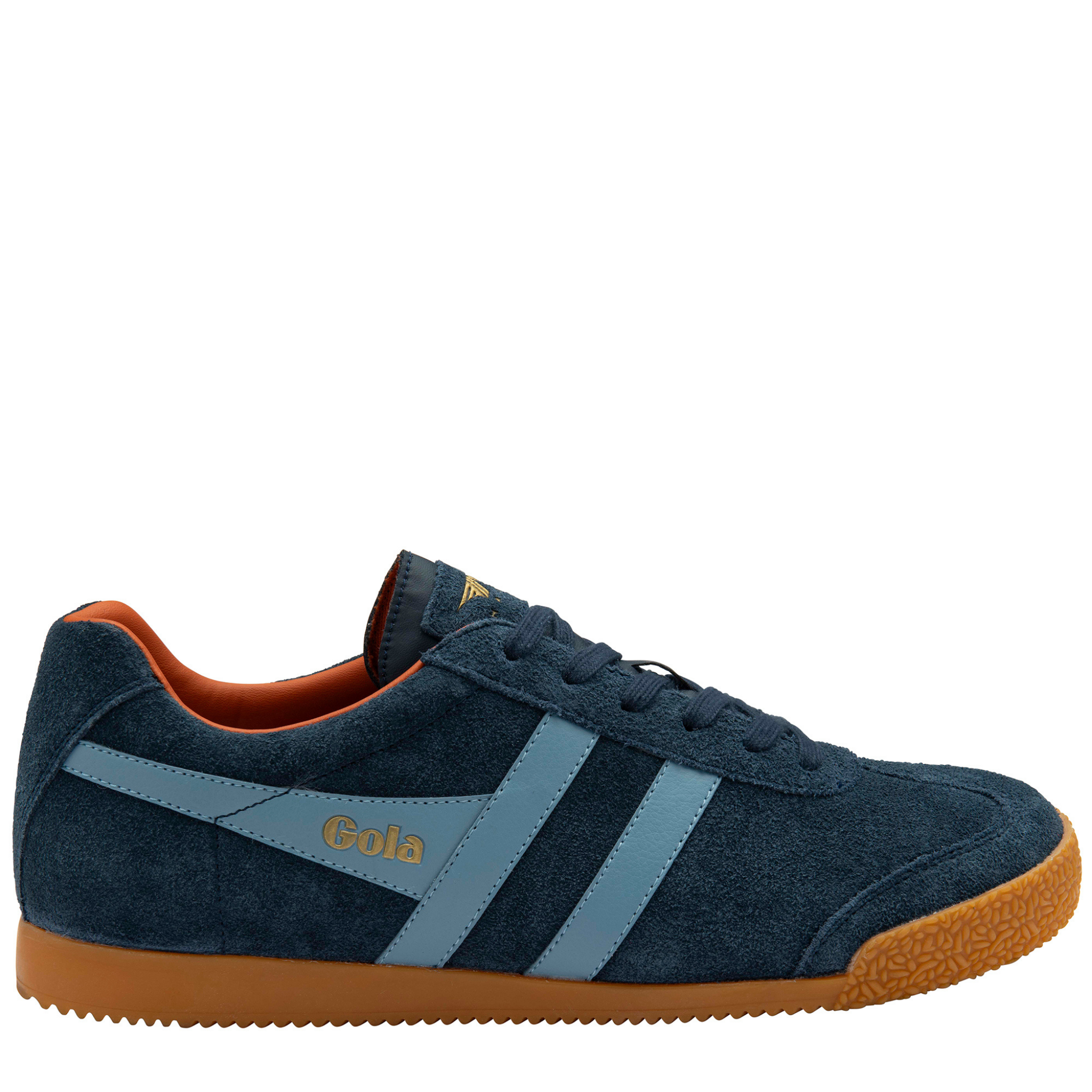 Mens Gola Navy/Iceburg/Moody Orange Harrier Trainers