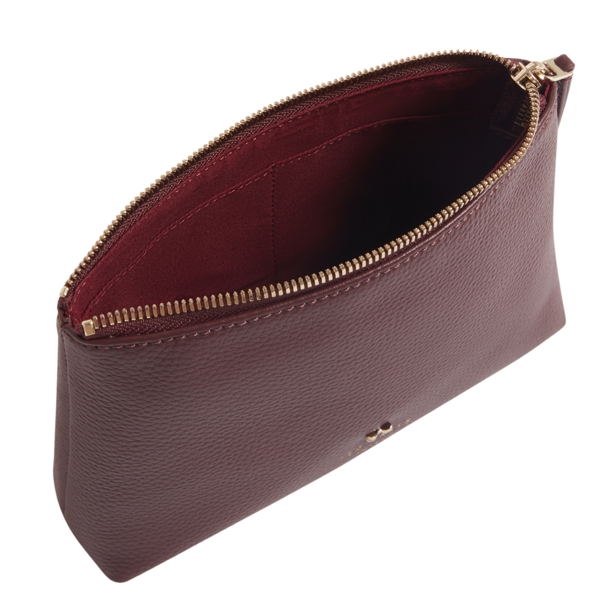 Womens Ted Baker Dark Red Manii Bow Detail Leather Wash Bag