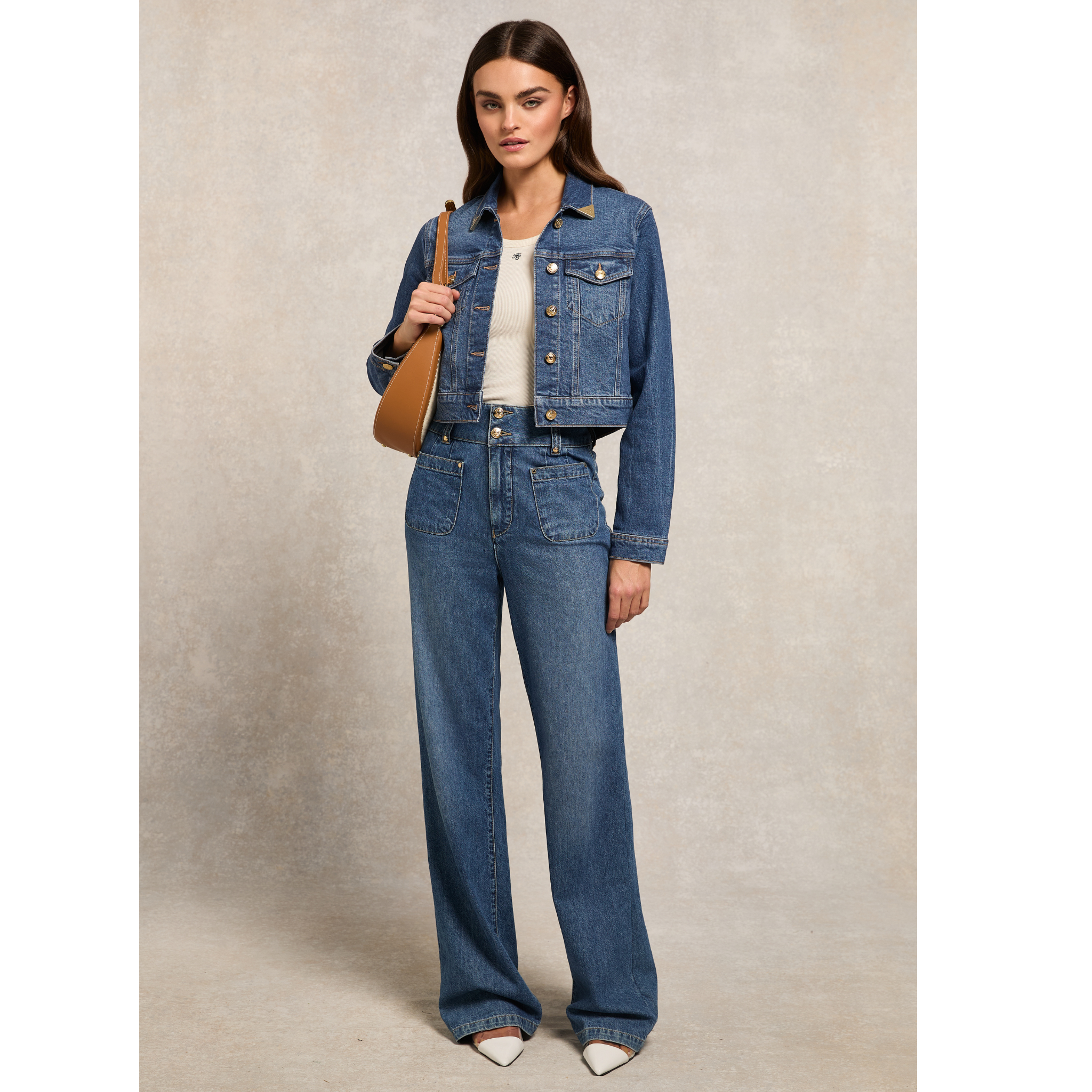 Womens Holland Cooper Denim Tiffany Wide Leg Jeans