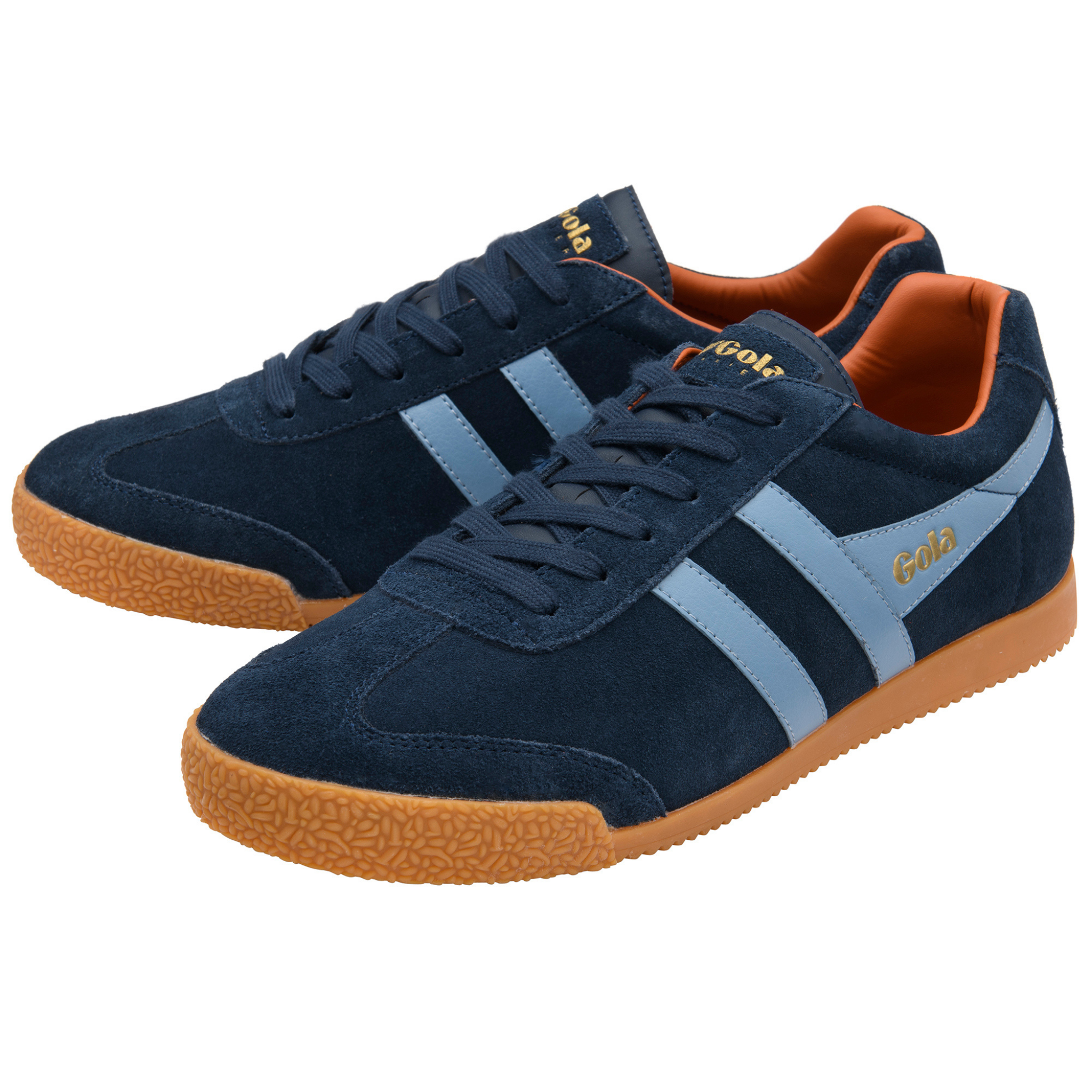 Mens Gola Navy/Iceburg/Moody Orange Harrier Trainers