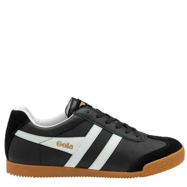 Gola Black/White/White Harrier Leather Trainers Hurleys