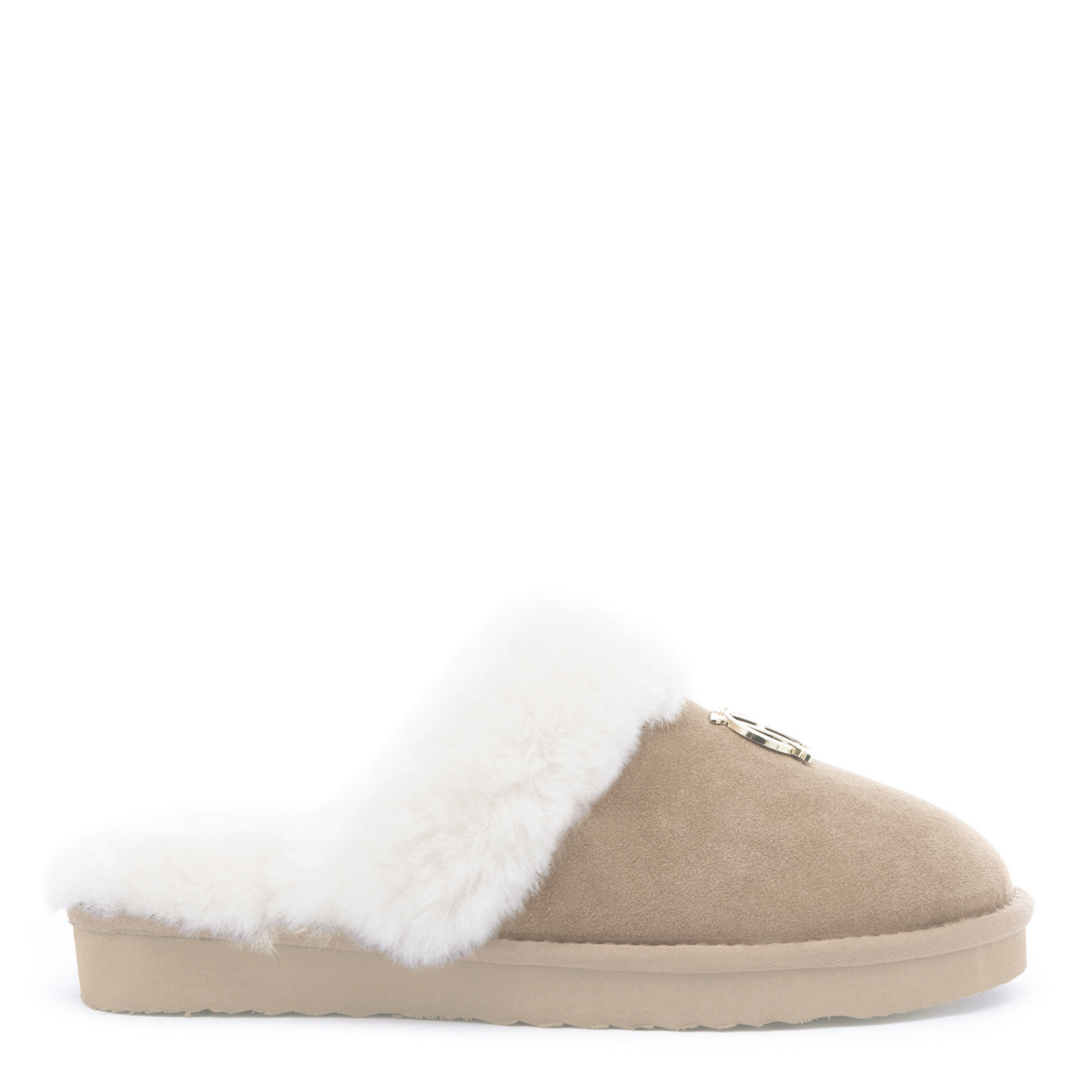 Womens Holland Cooper Oyster Shearling Slippers