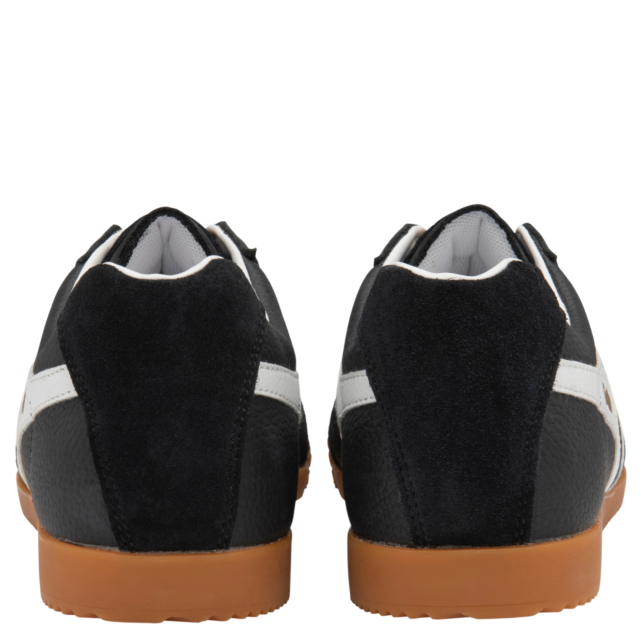 Mens Gola Black/White/White Harrier Leather Trainers