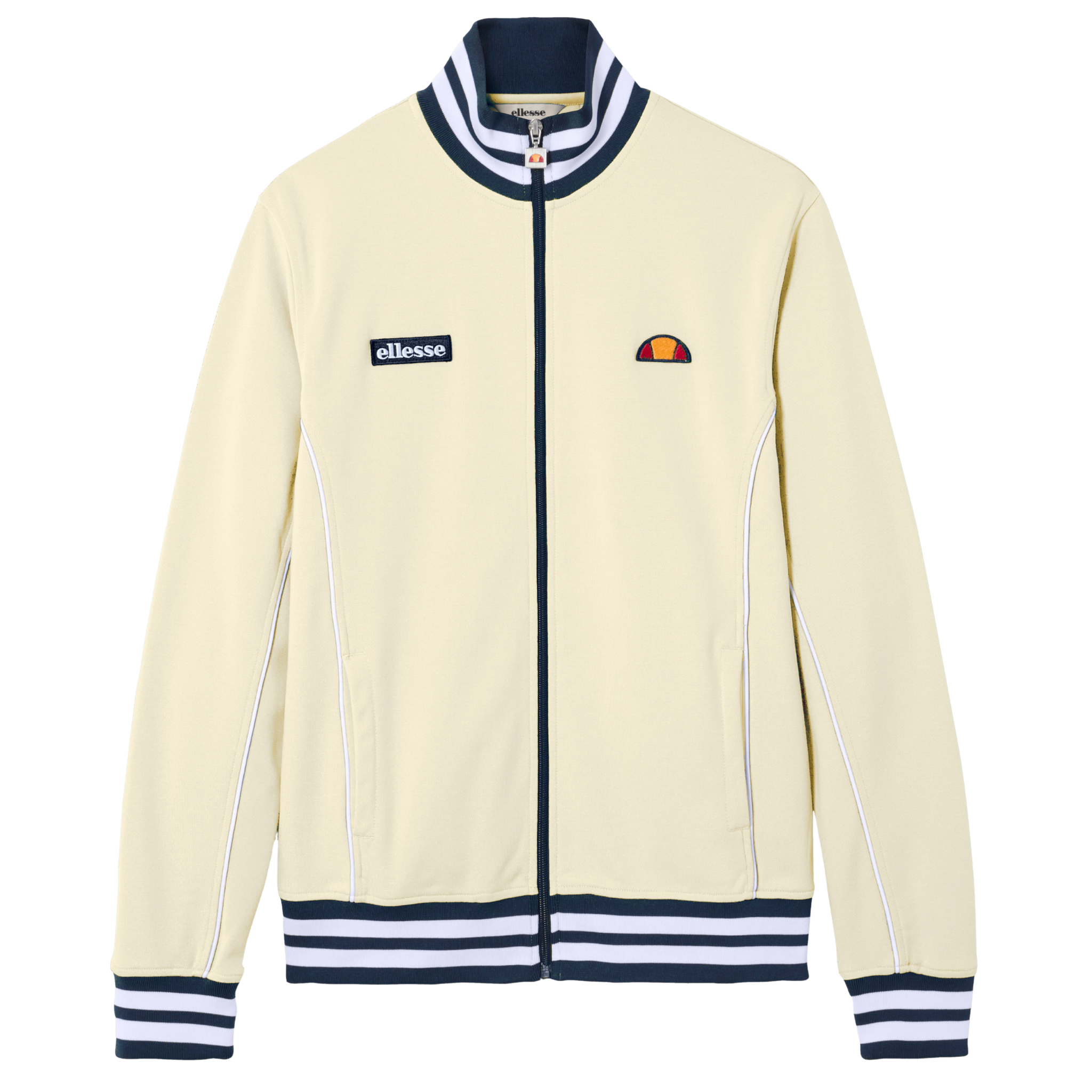Mens Ellesse Light Yellow/Navy Milan Track Jacket
