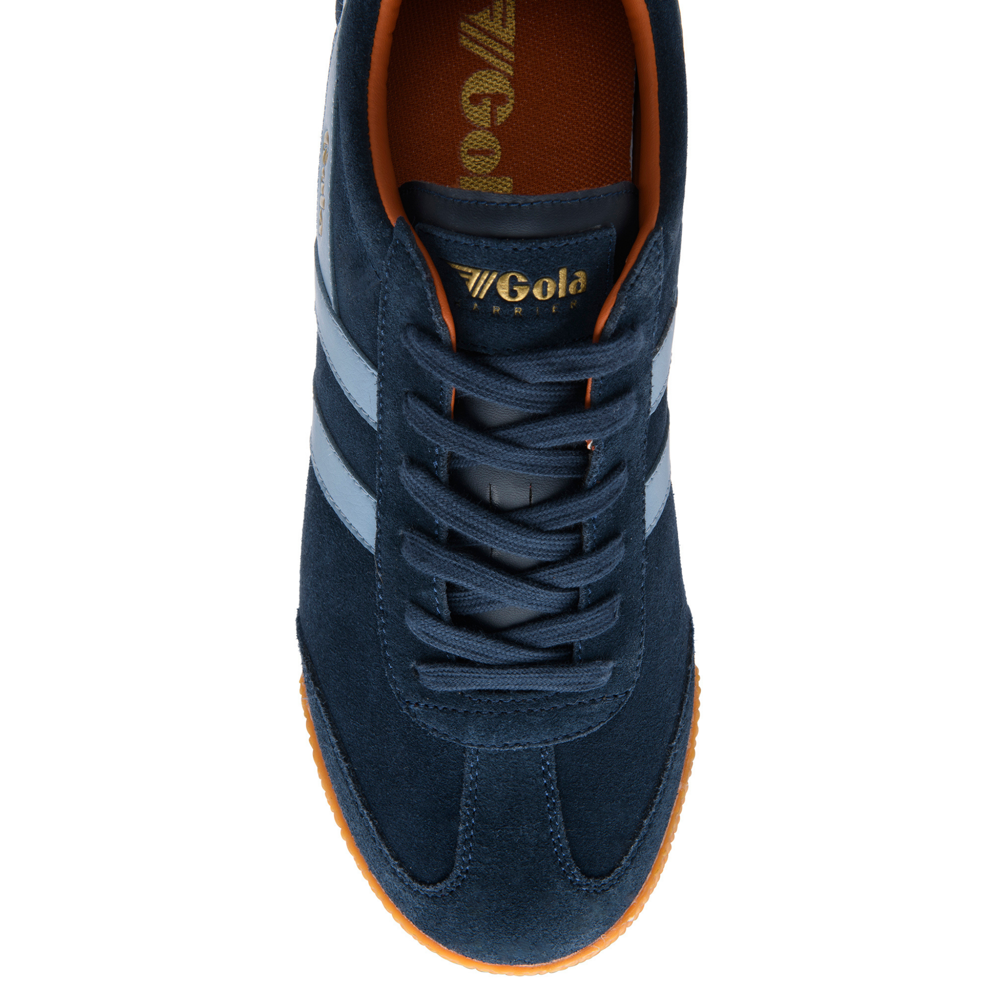 Mens Gola Navy/Iceburg/Moody Orange Harrier Trainers