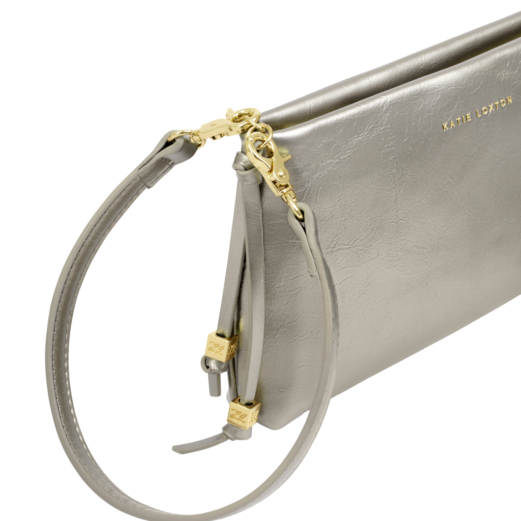Womens Katie Loxton Pewter Nova Clutch Shoulder Bag