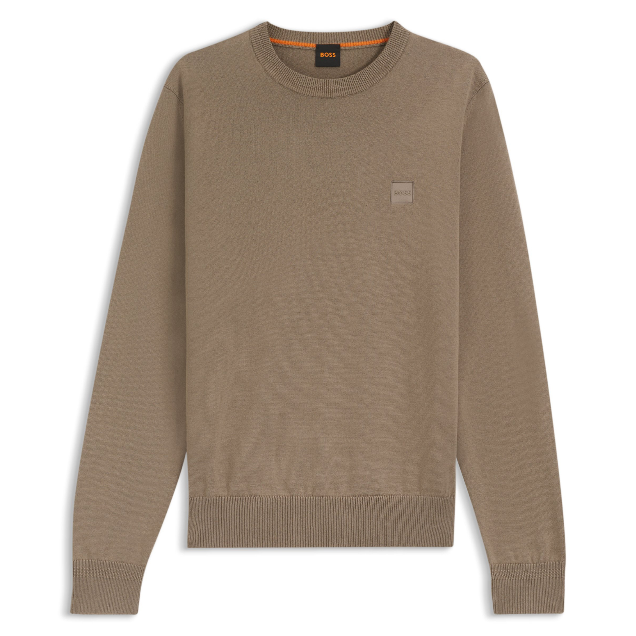 Mens BOSS Open Green Kanovano_S Crew Neck Knit Jumper