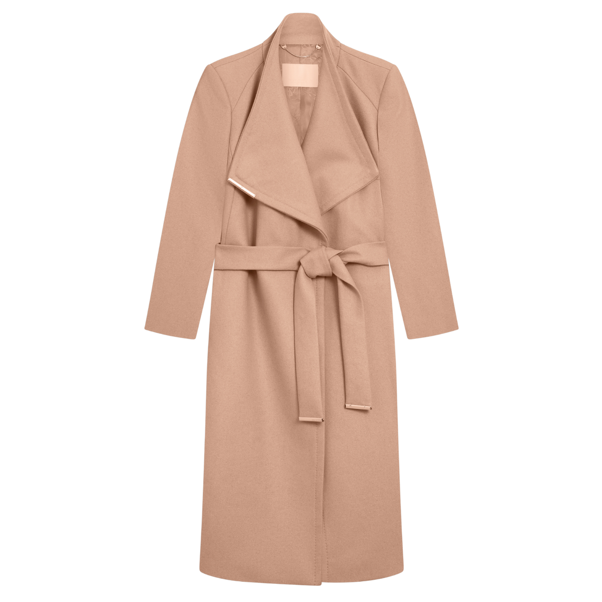 Ted Baker Camel Rose Mid Length Belted Wool Wrap Coat Hurleys