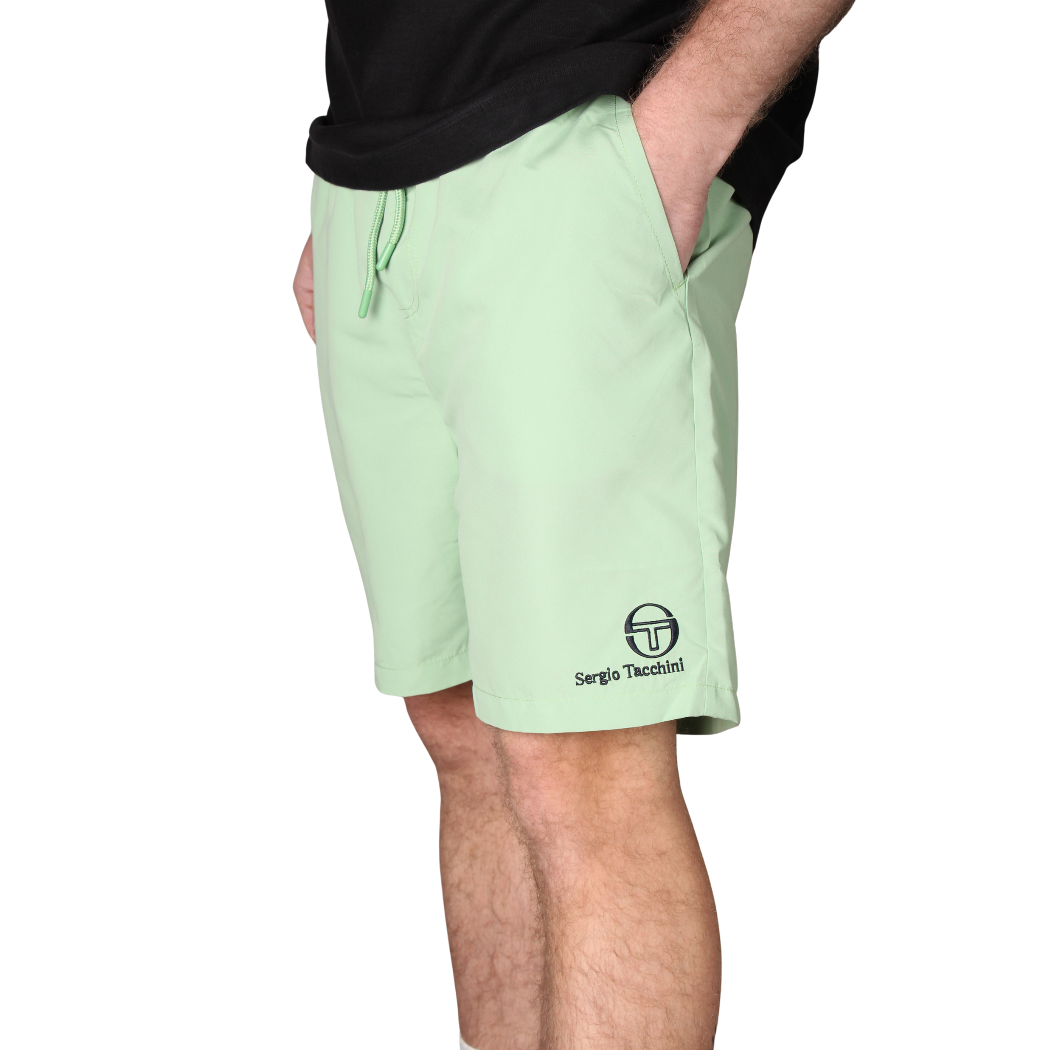 Mens Sergio Tacchini Quiet Green Cordosa Swim Shorts