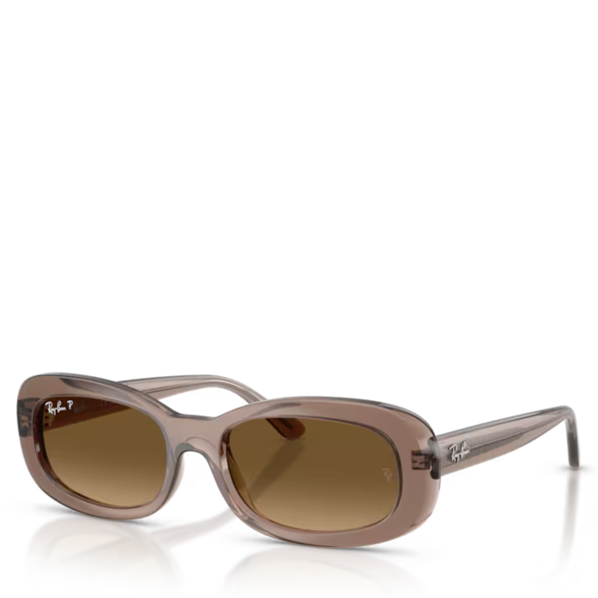 Womens Ray-Ban 6827M2 Transparent Beige RB2221 Polarized Sunglasses