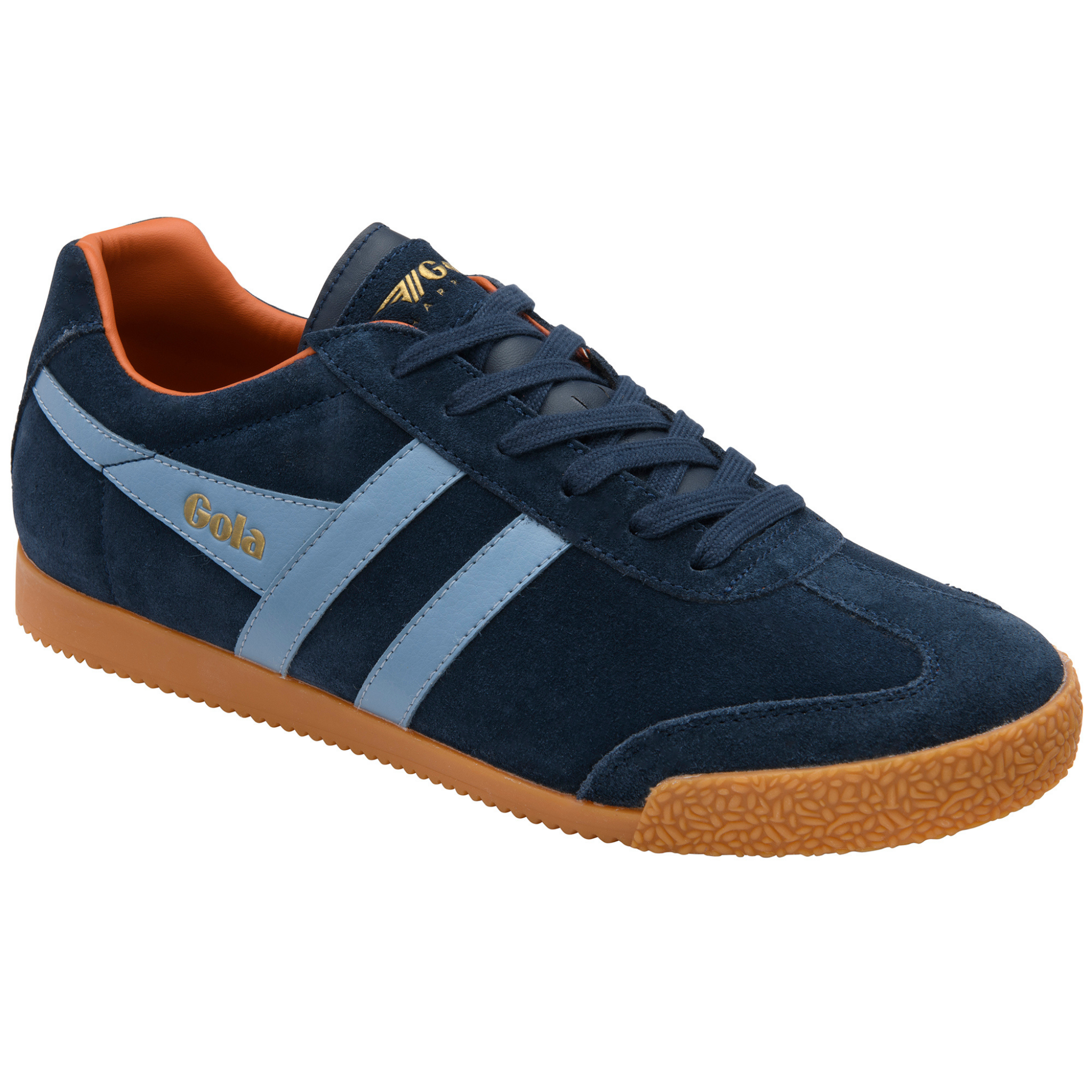 Mens Gola Navy/Iceburg/Moody Orange Harrier Trainers