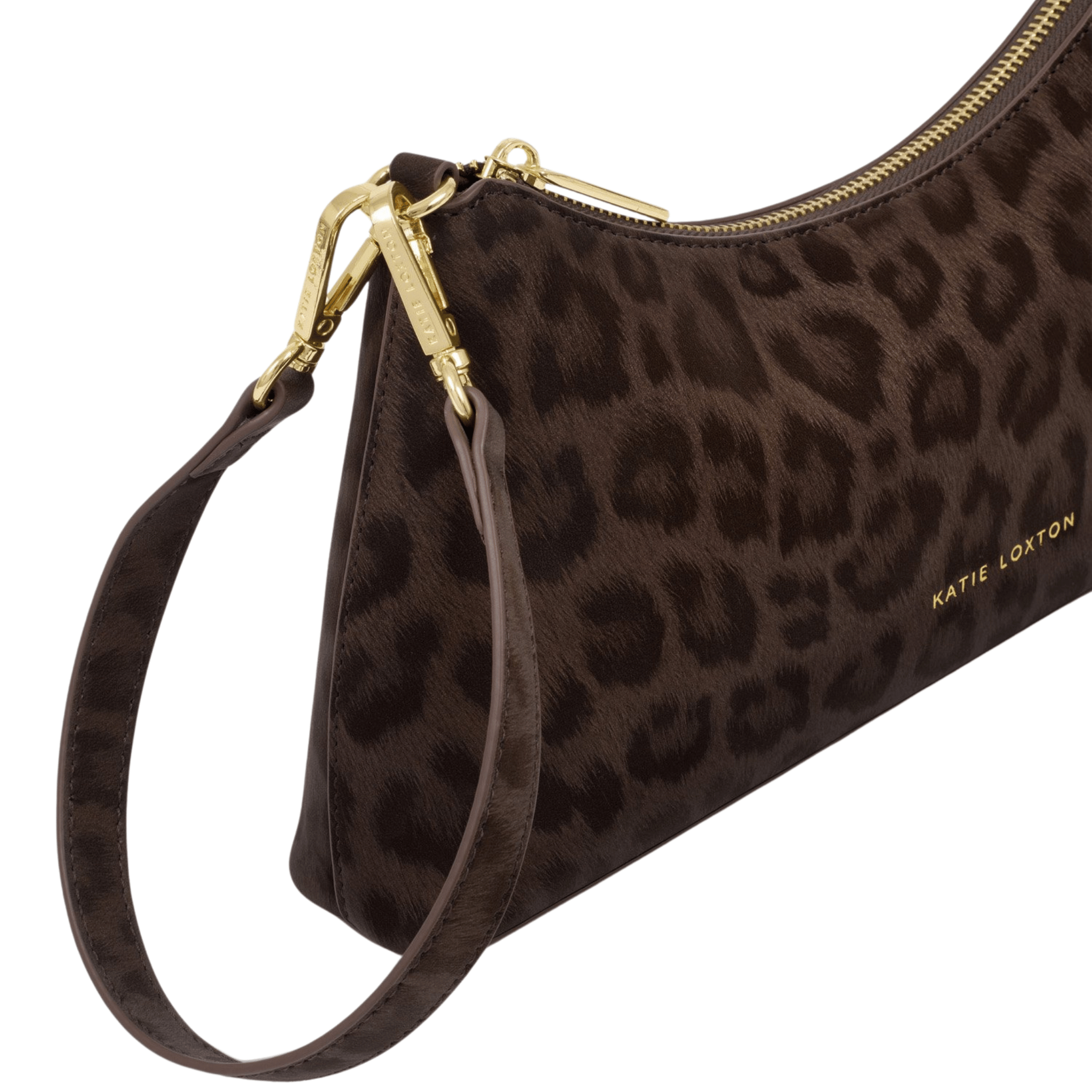 Womens Katie Loxton Chocolate Leopard Miley Small Shoulder Bag