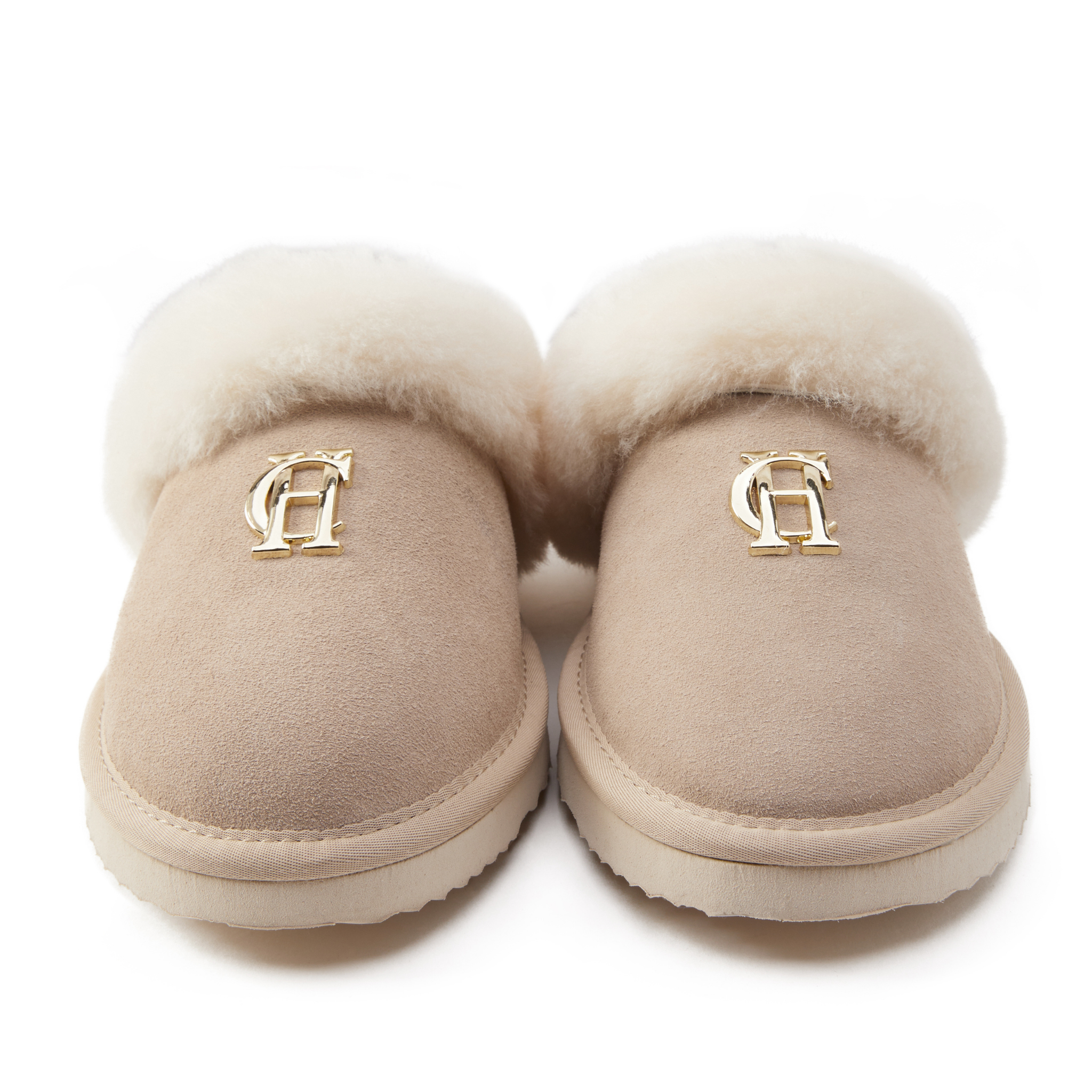 Womens Holland Cooper Oyster Shearling Slippers