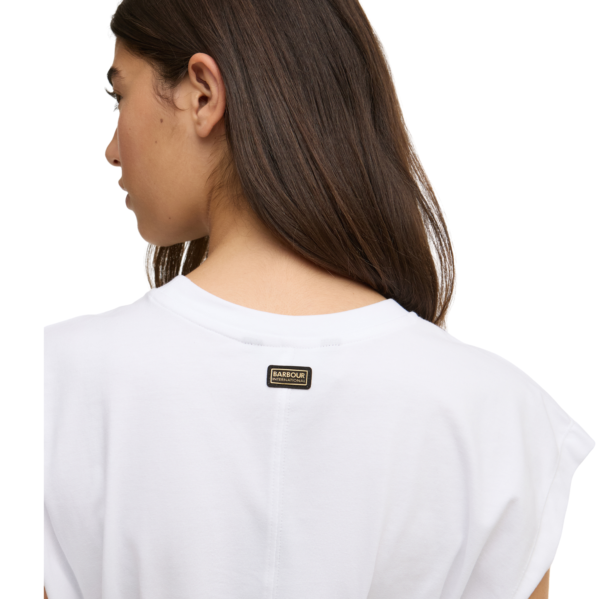 Womens Barbour International White Alexis Top