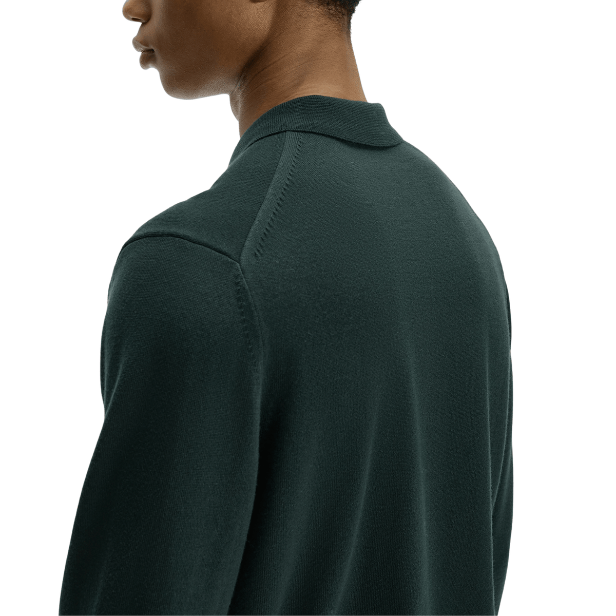 Mens Fred Perry Grassroots Classic Knitted L/s Polo