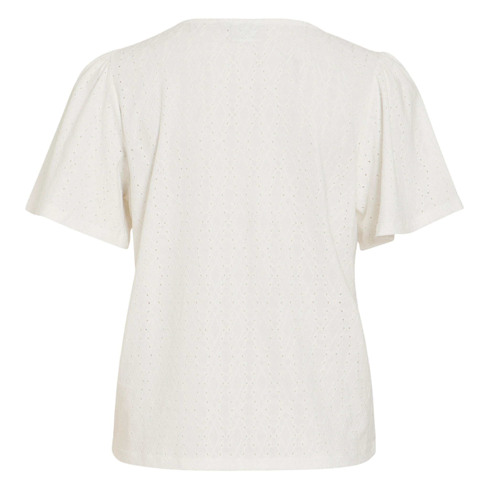 Womens Vila Snow White Vibelli S/s Top