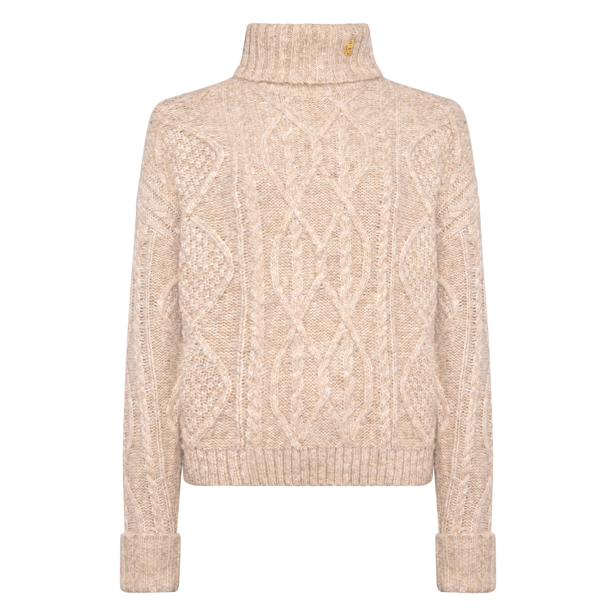 Womens Holland Cooper Taupe Noveli Roll Neck Knit Jumper