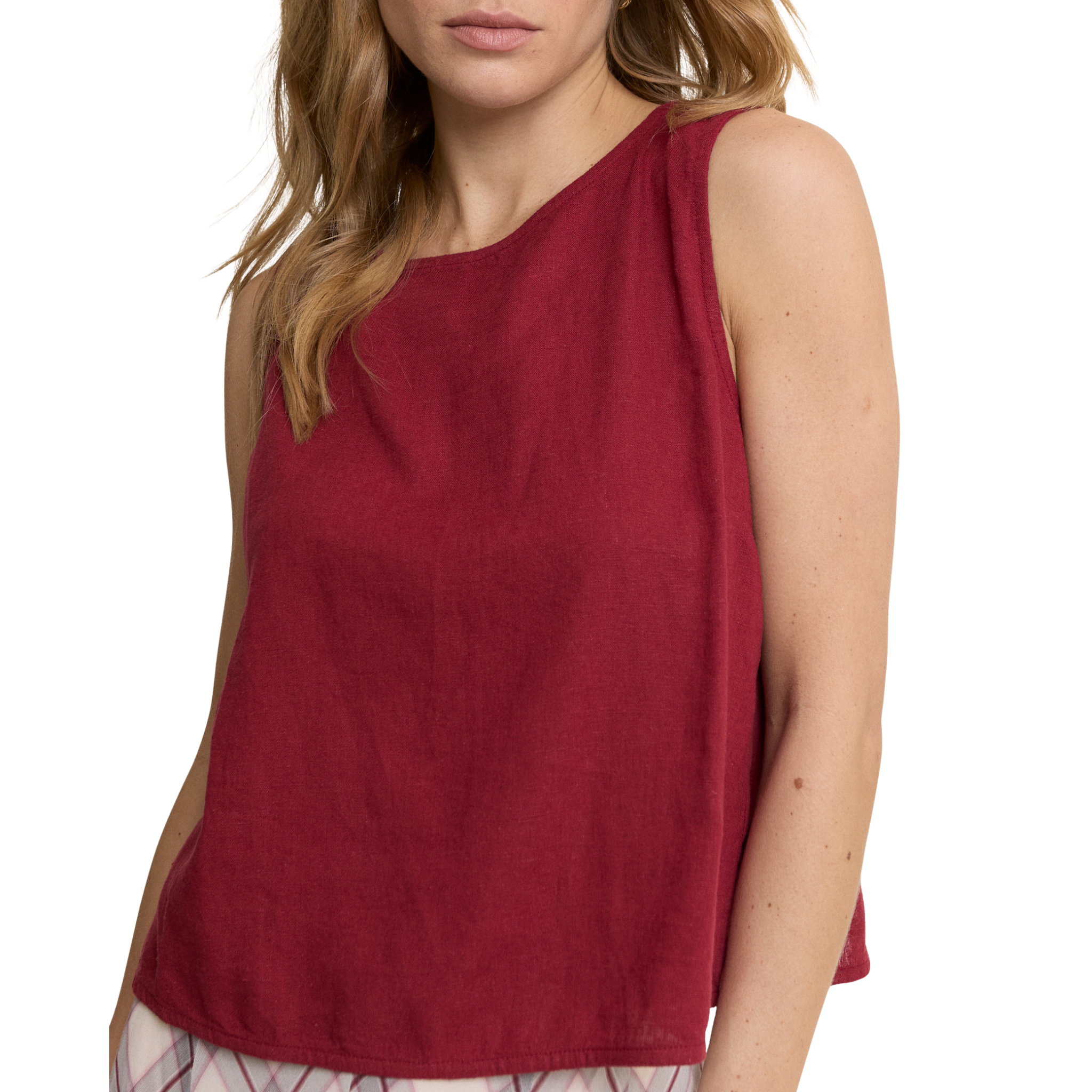 Womens Nobody's Child Red Tulip Wrap Detail Tank Top