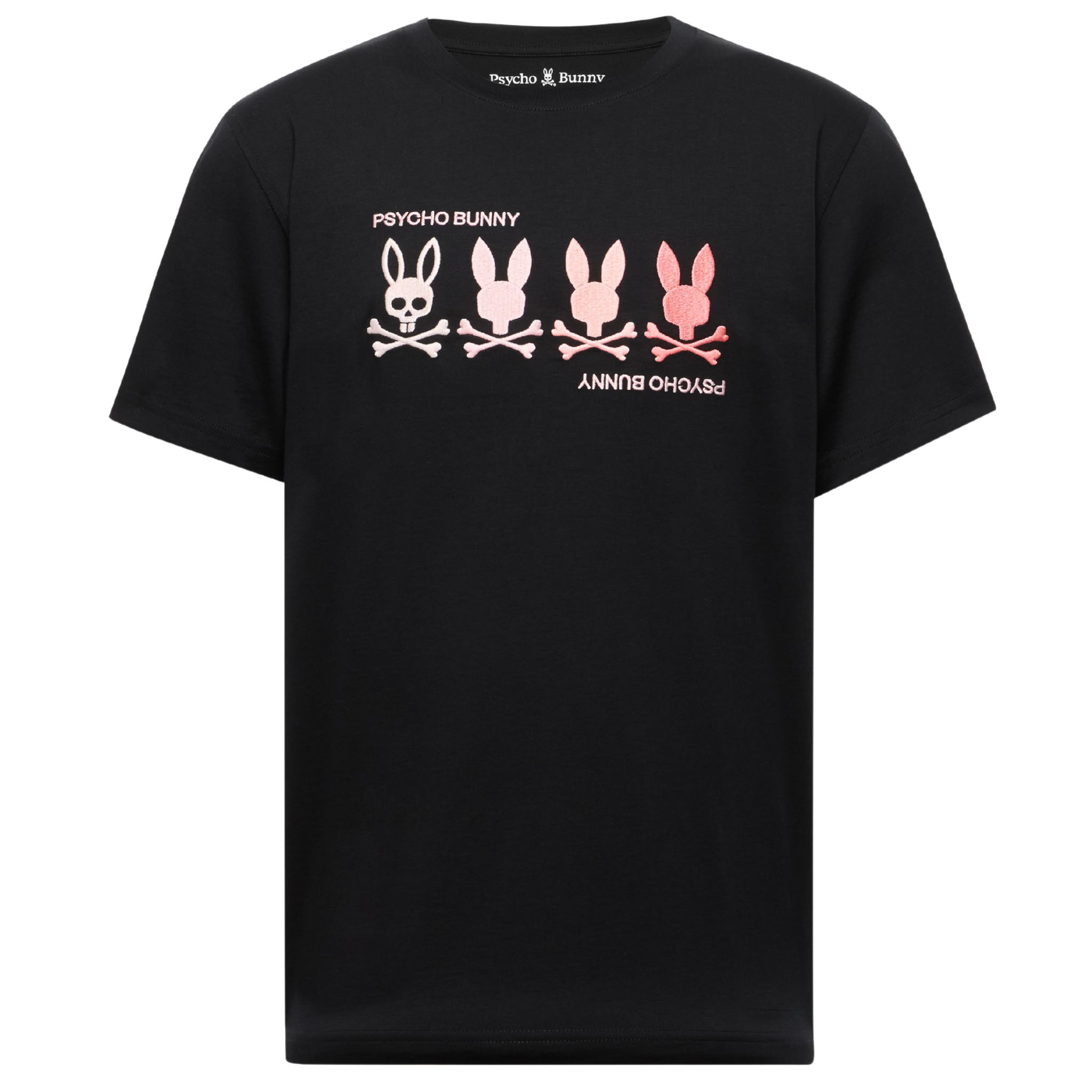 Mens Psycho Bunny Black Oceania Embroidered Graphic S/s T Shirt