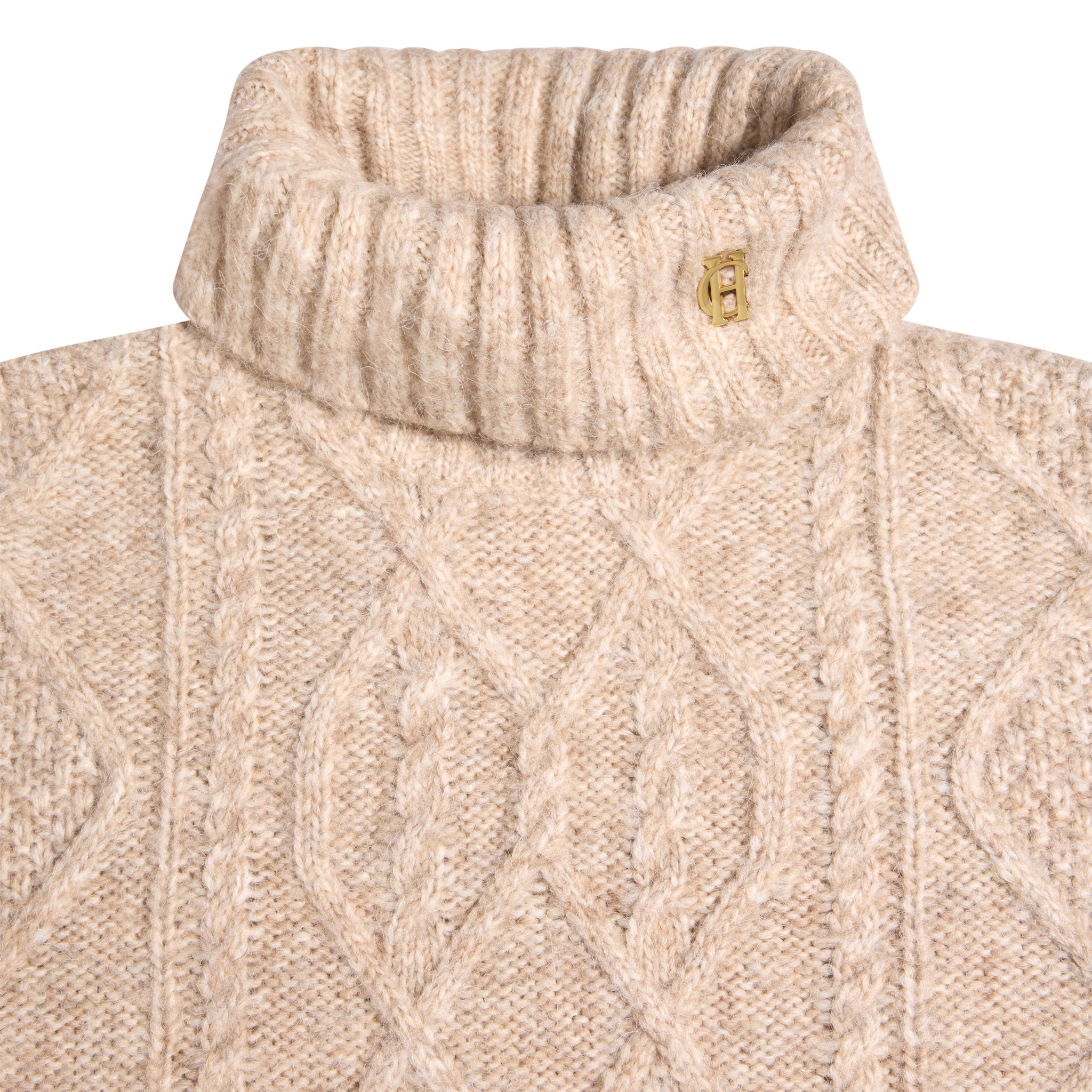 Womens Holland Cooper Taupe Noveli Roll Neck Knit Jumper