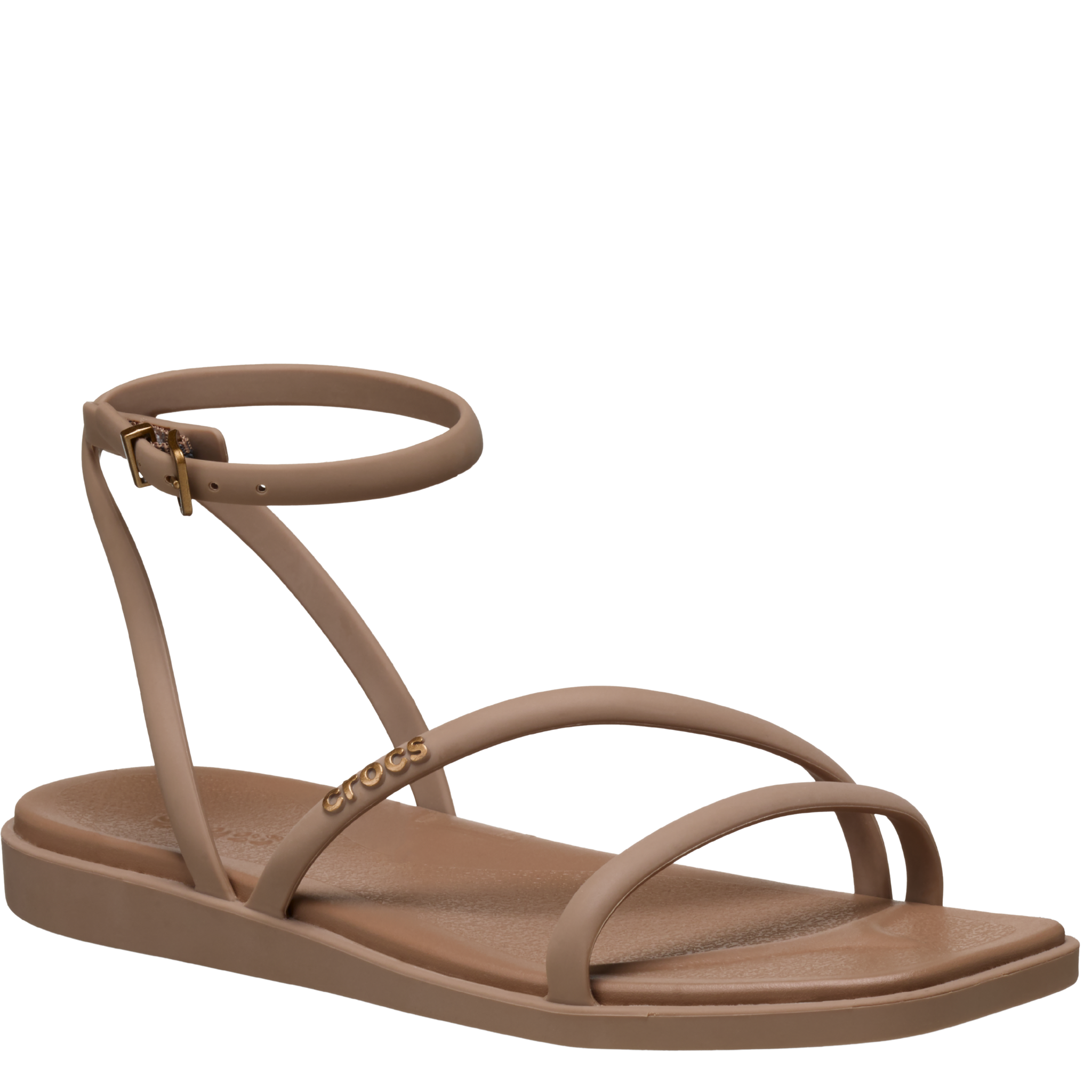 Womens Crocs Milk Chocolate Miami Ankle Strap Sandals