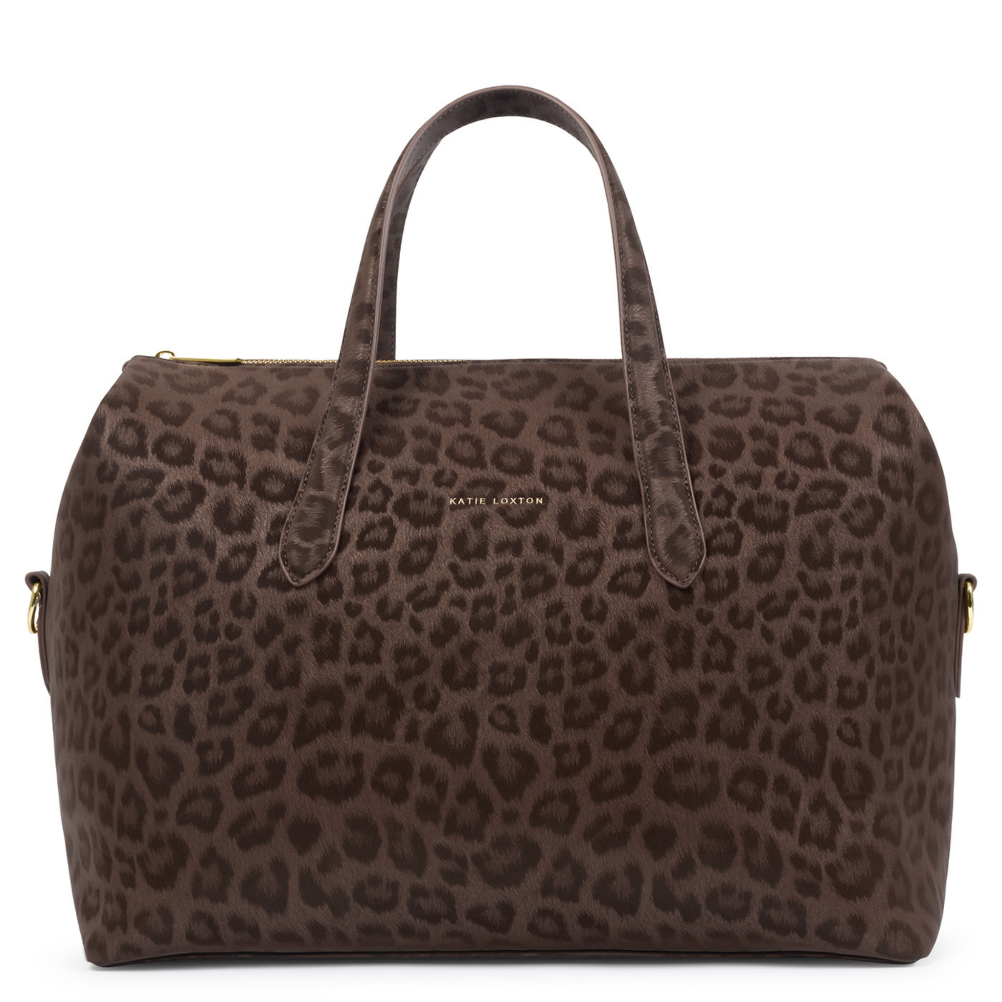 Womens Katie Loxton Chocolate Leopard Milan Cabin Bag