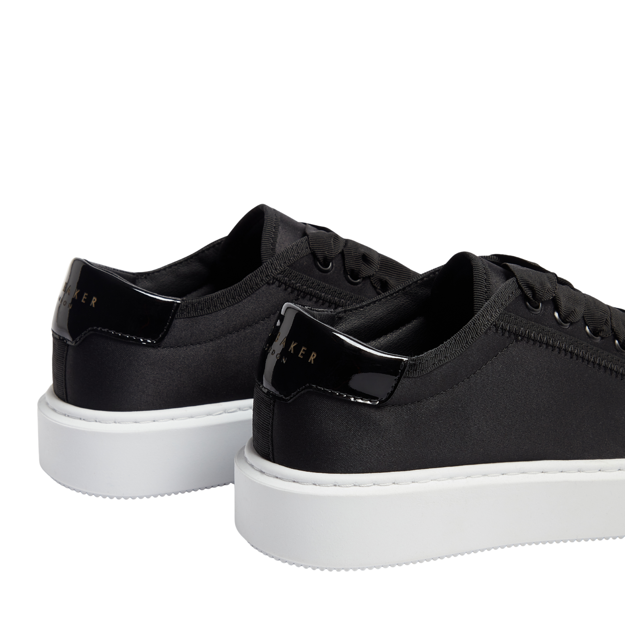 Womens Ted Baker Black Zaiina Satin Trainers