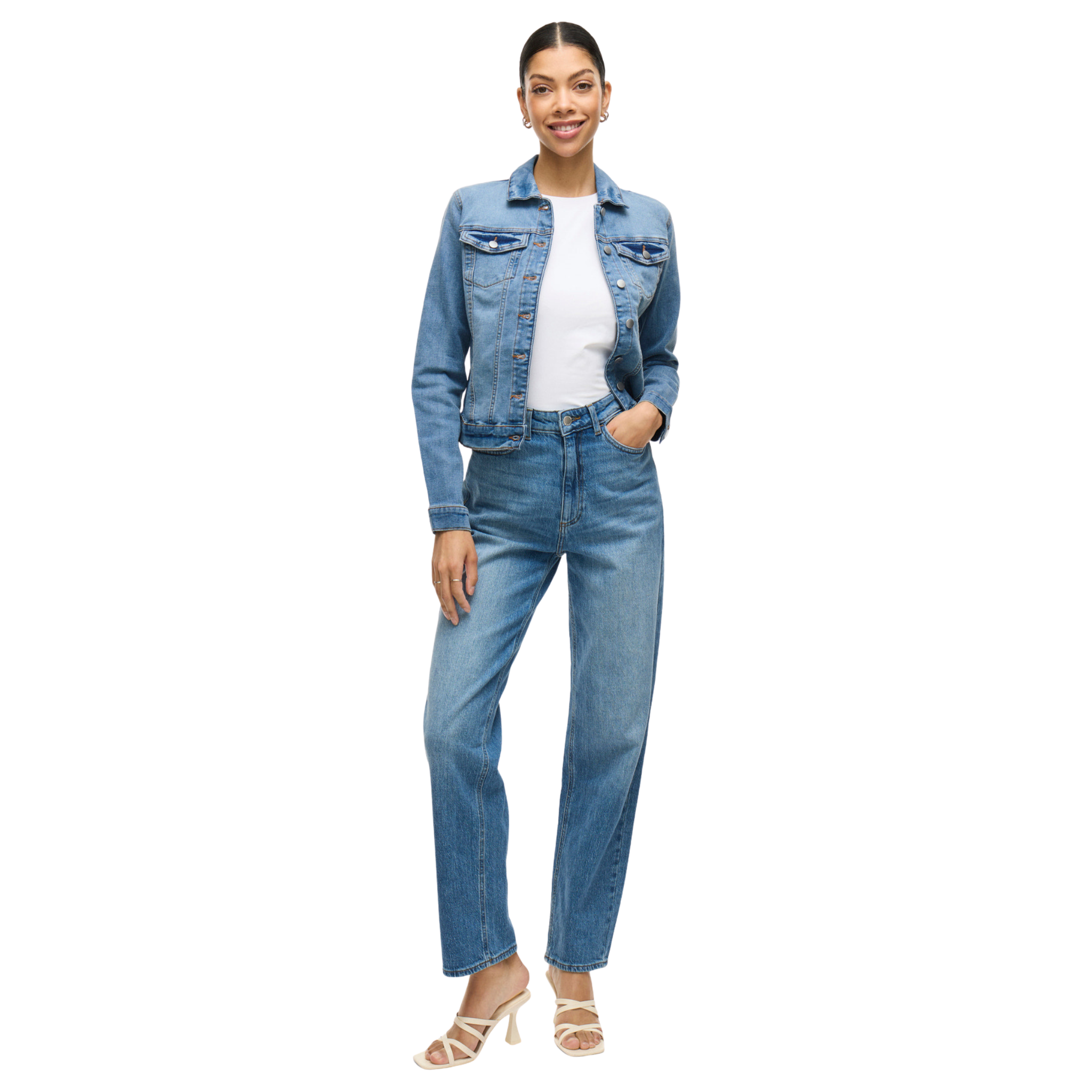 Womens Vila Light Blue Denim Vishow Jacket