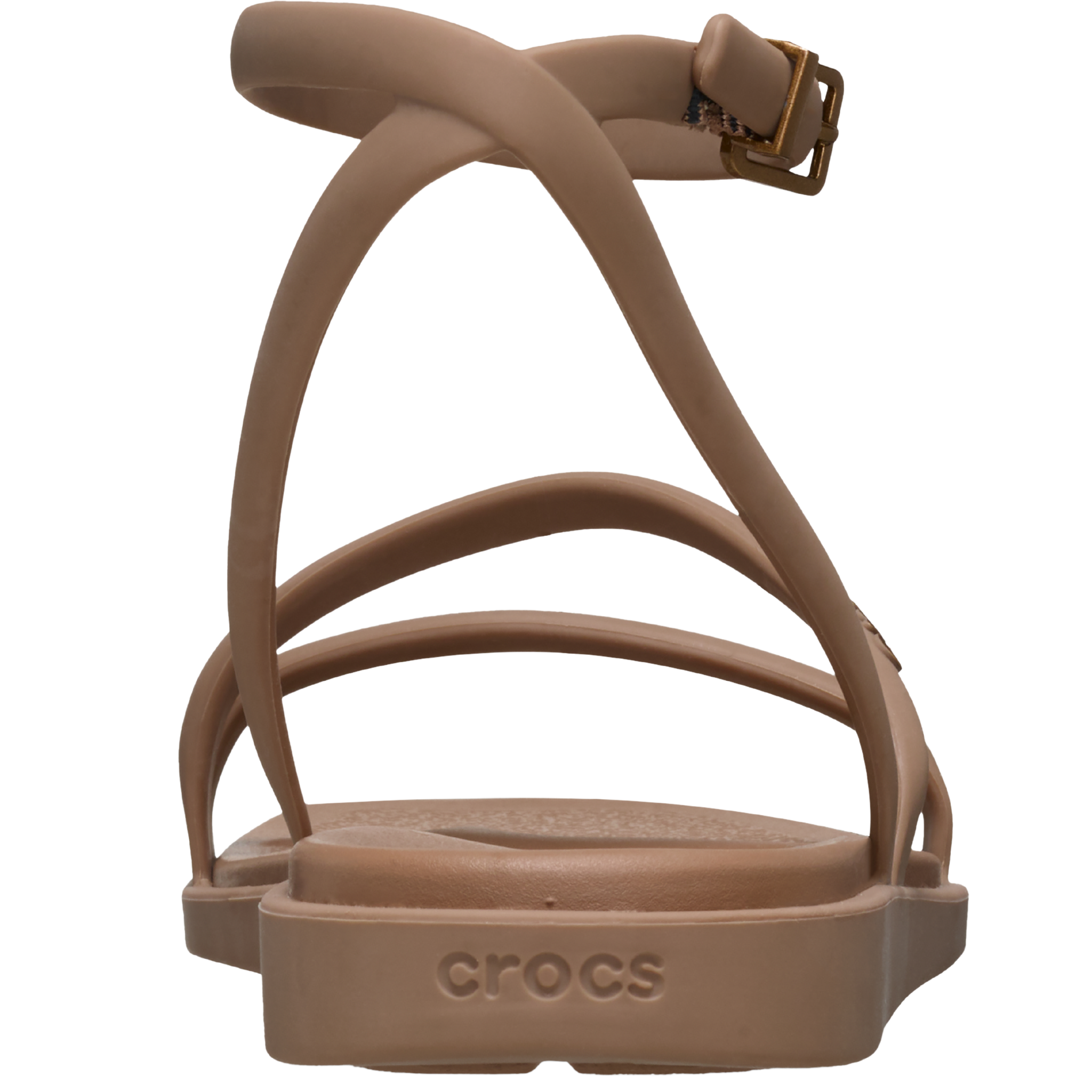 Womens Crocs Milk Chocolate Miami Ankle Strap Sandals
